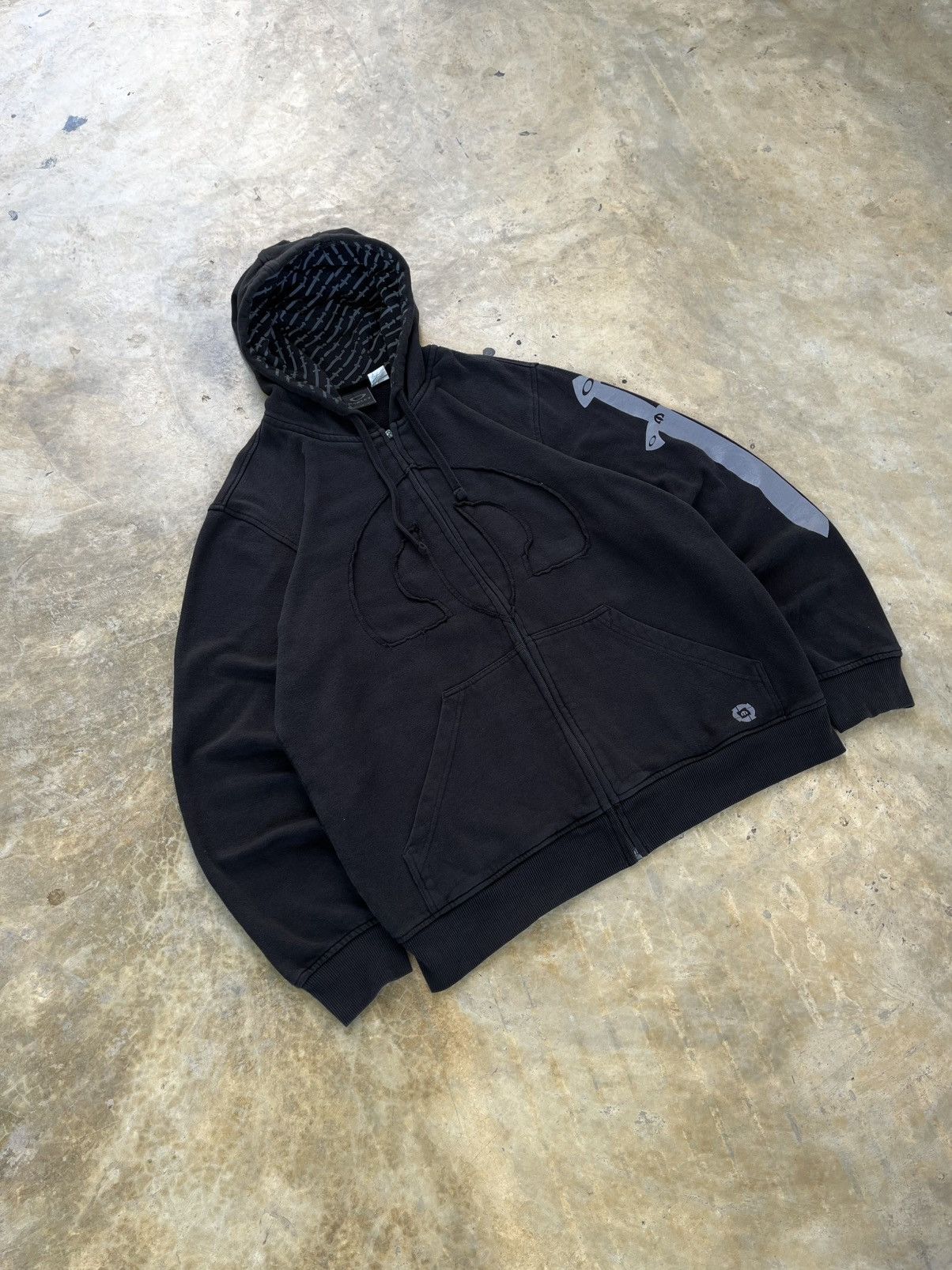 Oakley × Vintage Vintage Oakley Hoodie Zip Up Arctic OutDoor Style Go Y2K Rap Size US S / EU 44-46 / 1 - 2 Thumbnail