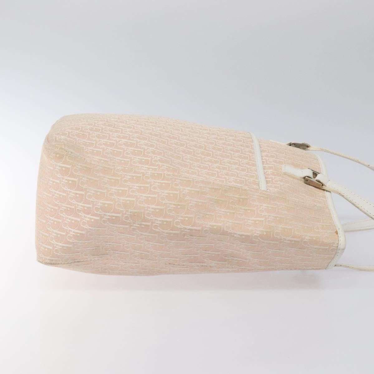 Dior DIOR Trotter Canvas Tote Bag Pink White Silver Size ONE SIZE - 4 Thumbnail