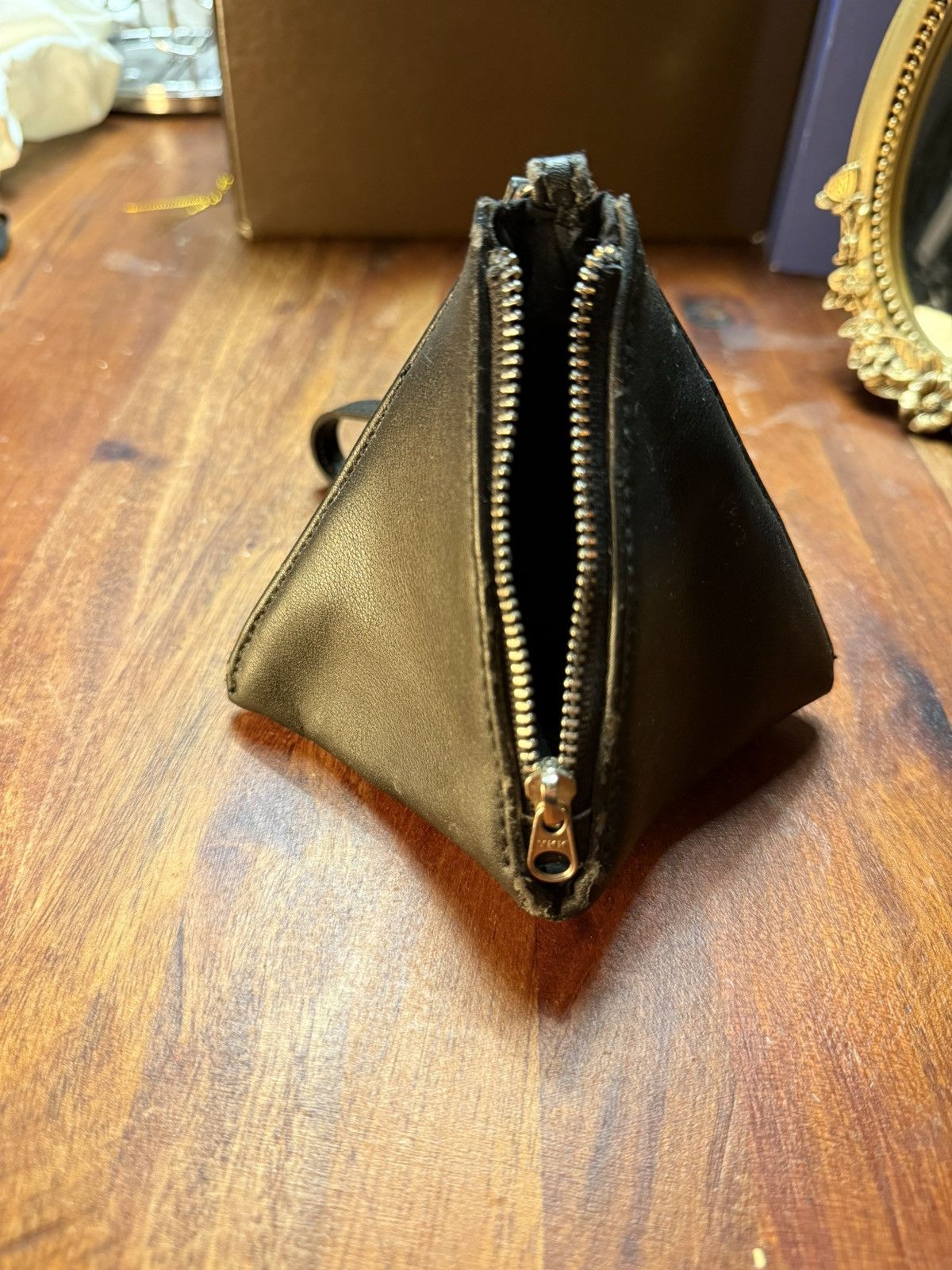 Other Sleek Black Pyramid Wristlet – Minimalist Style with a Twist Size ONE SIZE - 2 Thumbnail