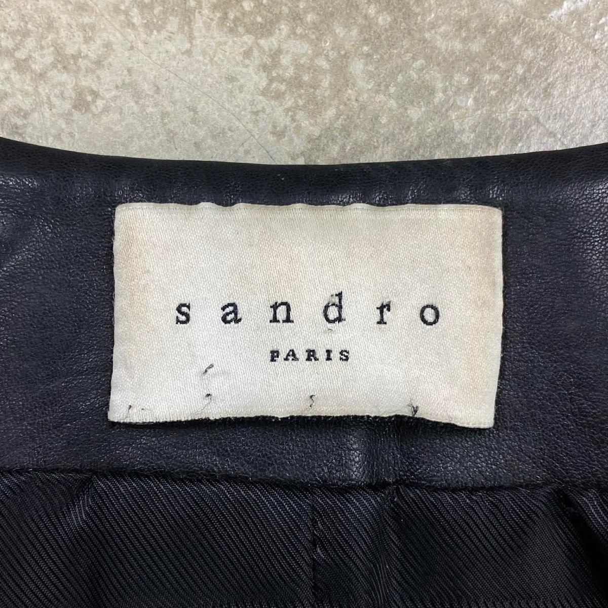Sandro Collarless Lamb Leather Jacket Size M / US 6-8 / IT 42-44 - 7 Thumbnail