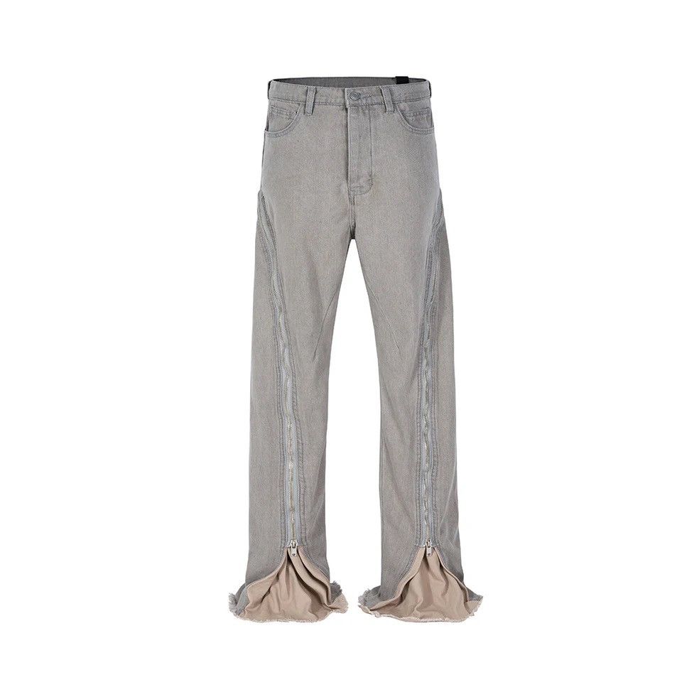 Japanese Brand × Vintage Streetwear Baggy Zipper Jeans Pants y2k Size US 34 / EU 50 - 2 Thumbnail