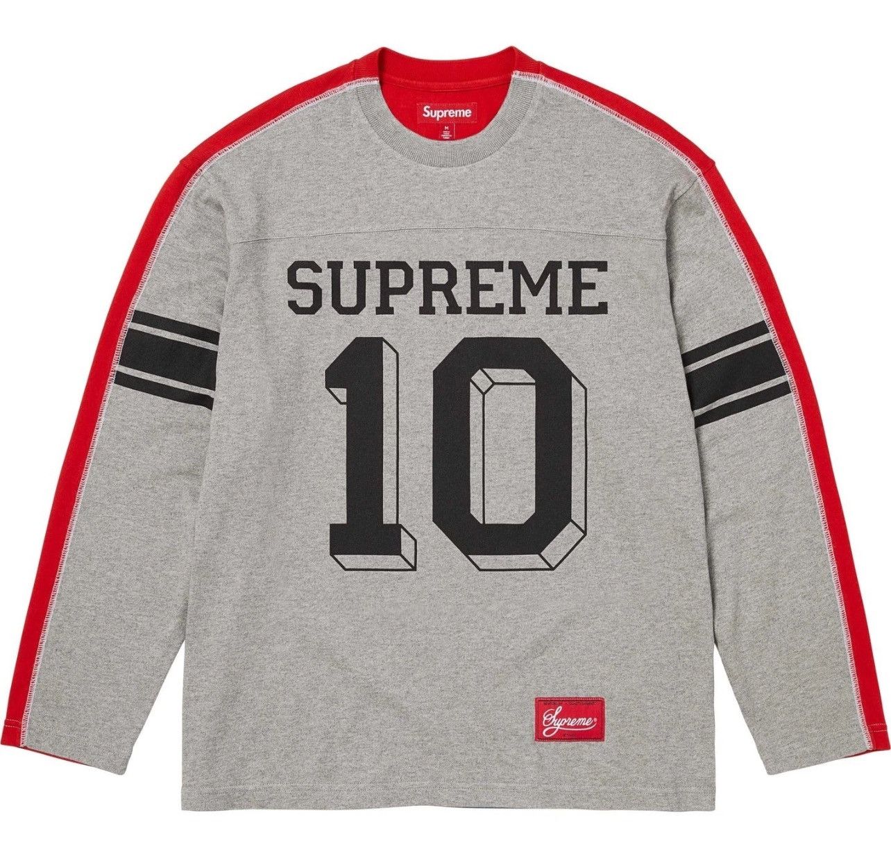 Supreme Supreme FW25 Split L/S Football Top Grey Size Small New Size US S / EU 44-46 / 1 - 5 Thumbnail