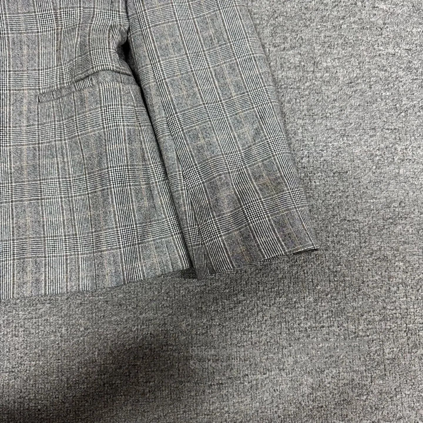 Balenciaga Balenciaga Gray checkered suit jacket| Size 36R - 4 Thumbnail