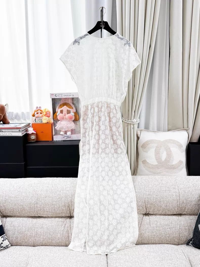 Chanel Chanel Camelia lace dress long skirt Size XXS / US 00 / IT 34 - 1 Thumbnail