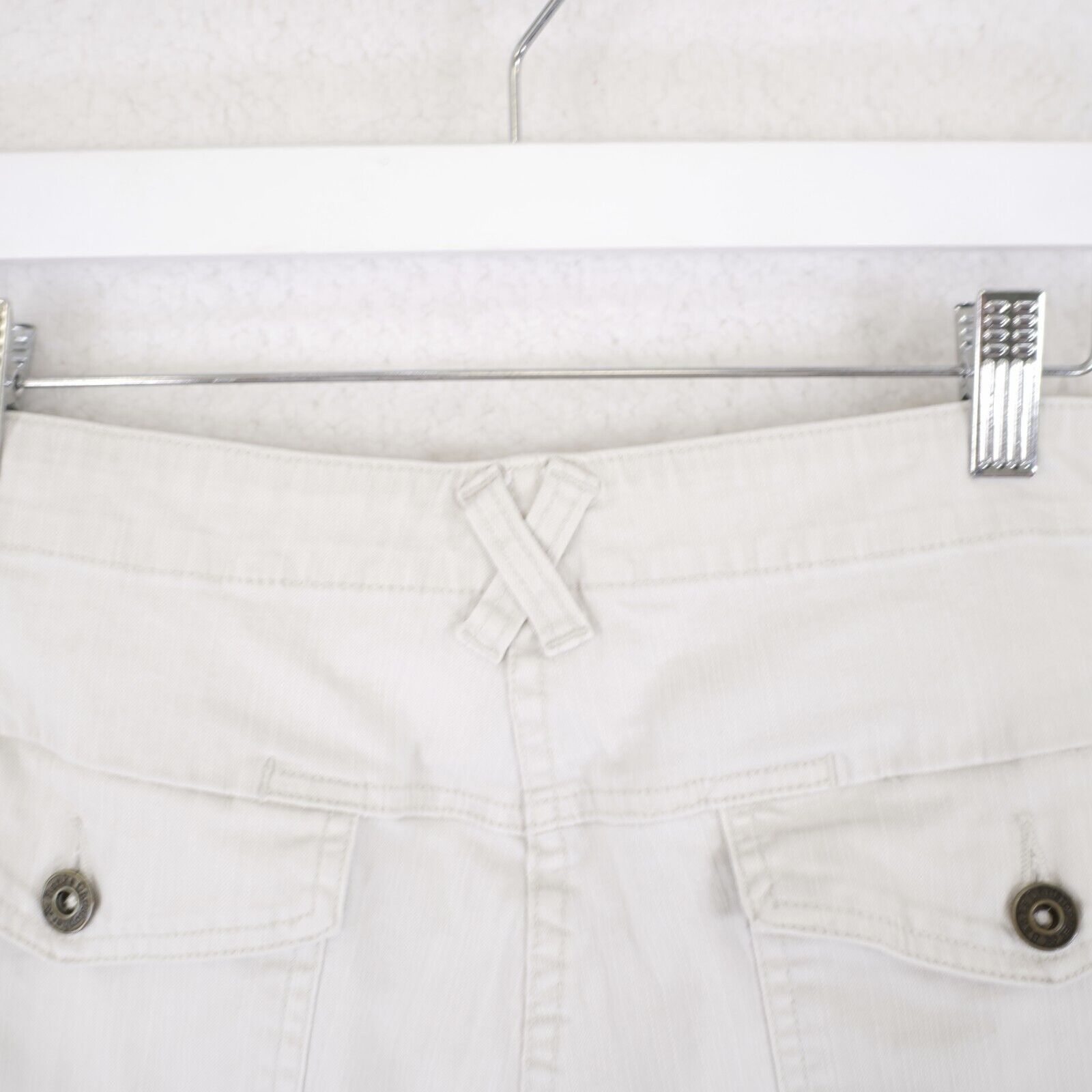 Designer Christopher & Banks White Capri Denim Jeans 16 36/26 High Ri Size 36" / US 14 / IT 50 - 6 Thumbnail