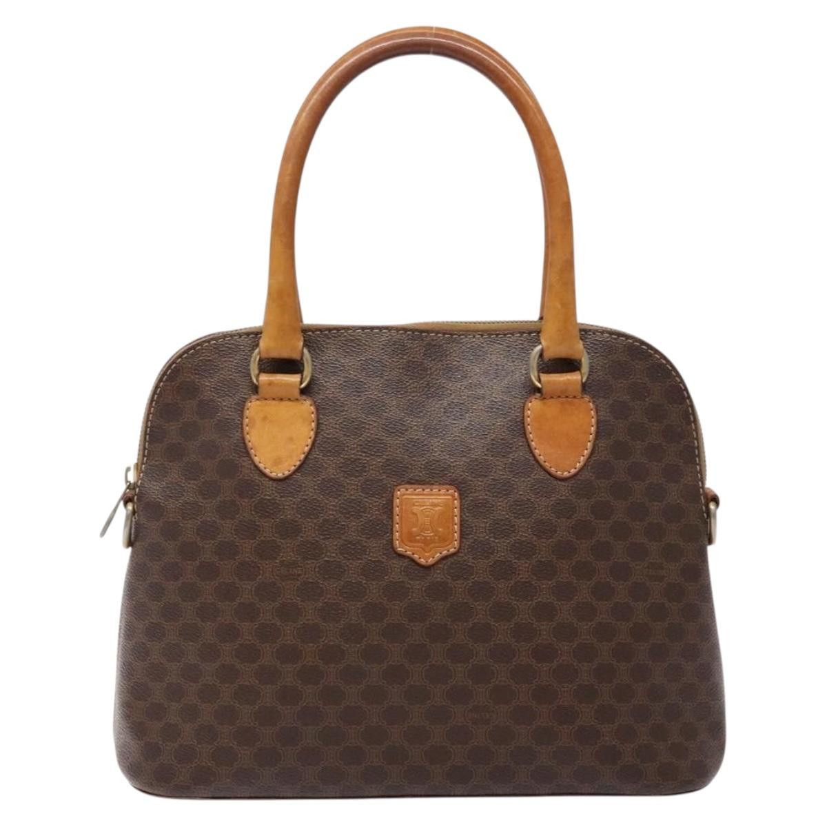 Celine CELINE Macadam Canvas Hand Bag Pvc Leather Brown Gold Size ONE SIZE - 2 Thumbnail