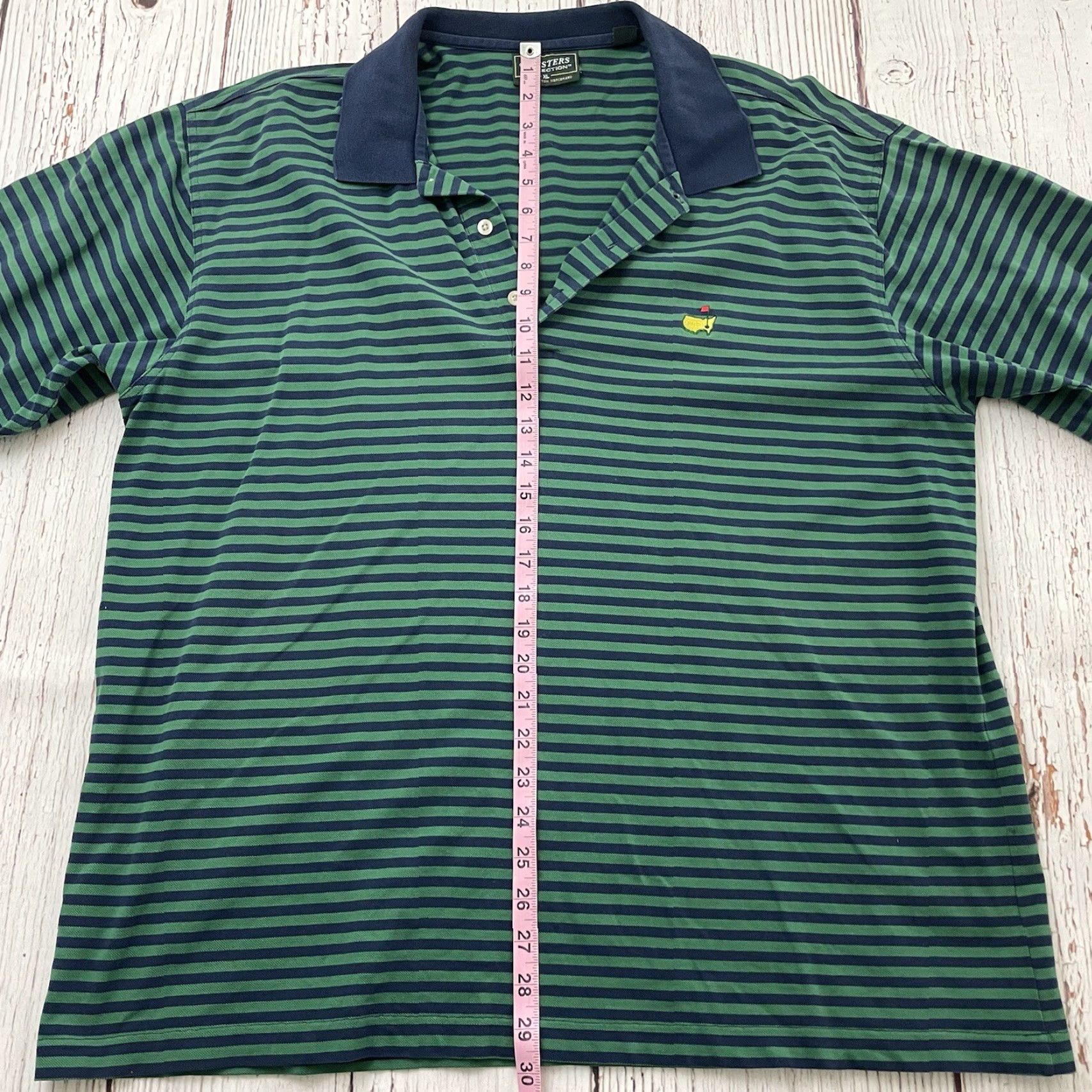 Vintage Masters Collection Short Sleeve Striped Golf Polo Shirt Men's XL Green Size US XL / EU 56 / 4 - 5 Thumbnail