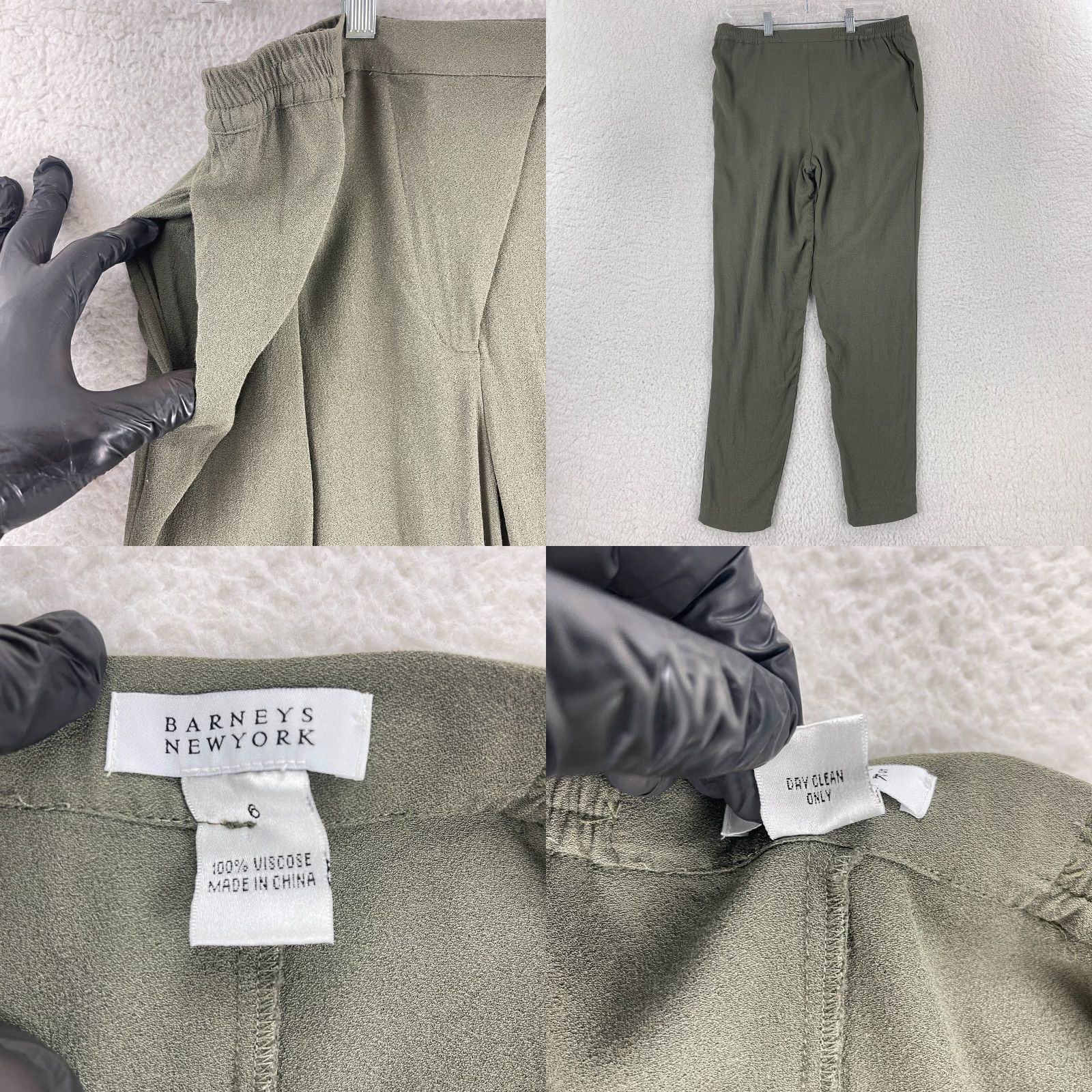 Vintage Barneys New York Green High Waist Trouser Pants Womens Size 6 Tapered Casual/Workwear Size 28" / US 6 / IT 42 - 9 Thumbnail