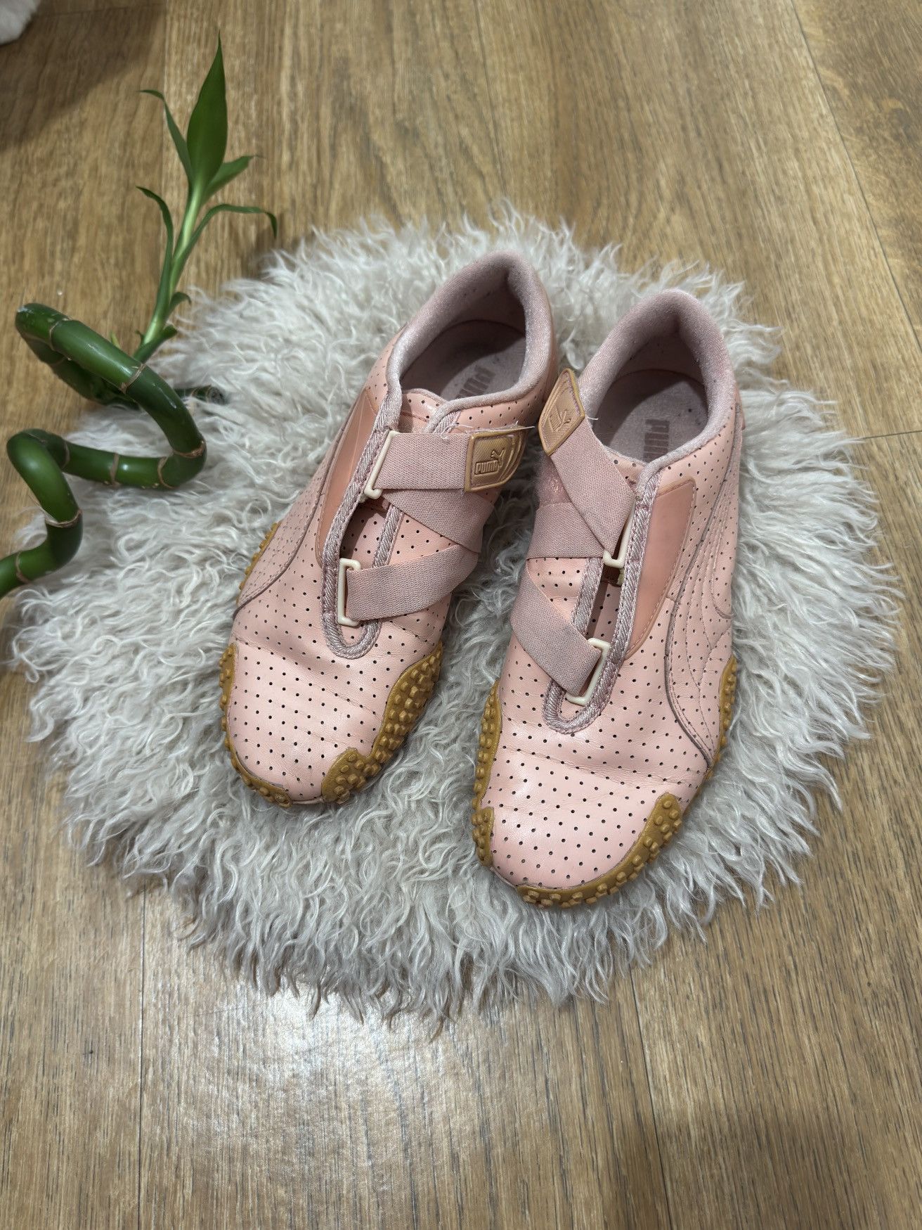 Puma VINTAGE PUMA MOSTRO LEATHER PINK SNEAKERS SHOES Size US 8.5 / IT 38.5 - 3 Thumbnail