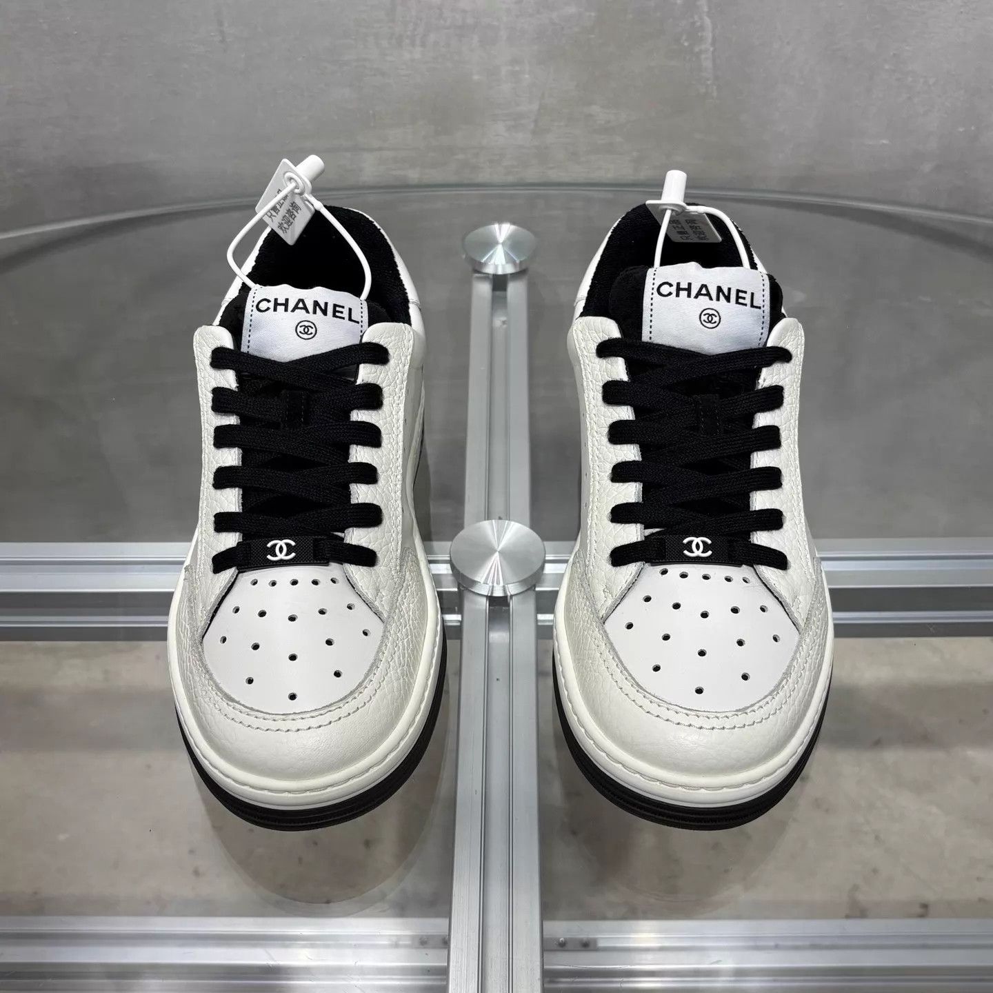 Chanel Chanel Black & White Panda Sneaker 37 YH26383 Size US 6.5 / IT 36.5 - 1 Thumbnail