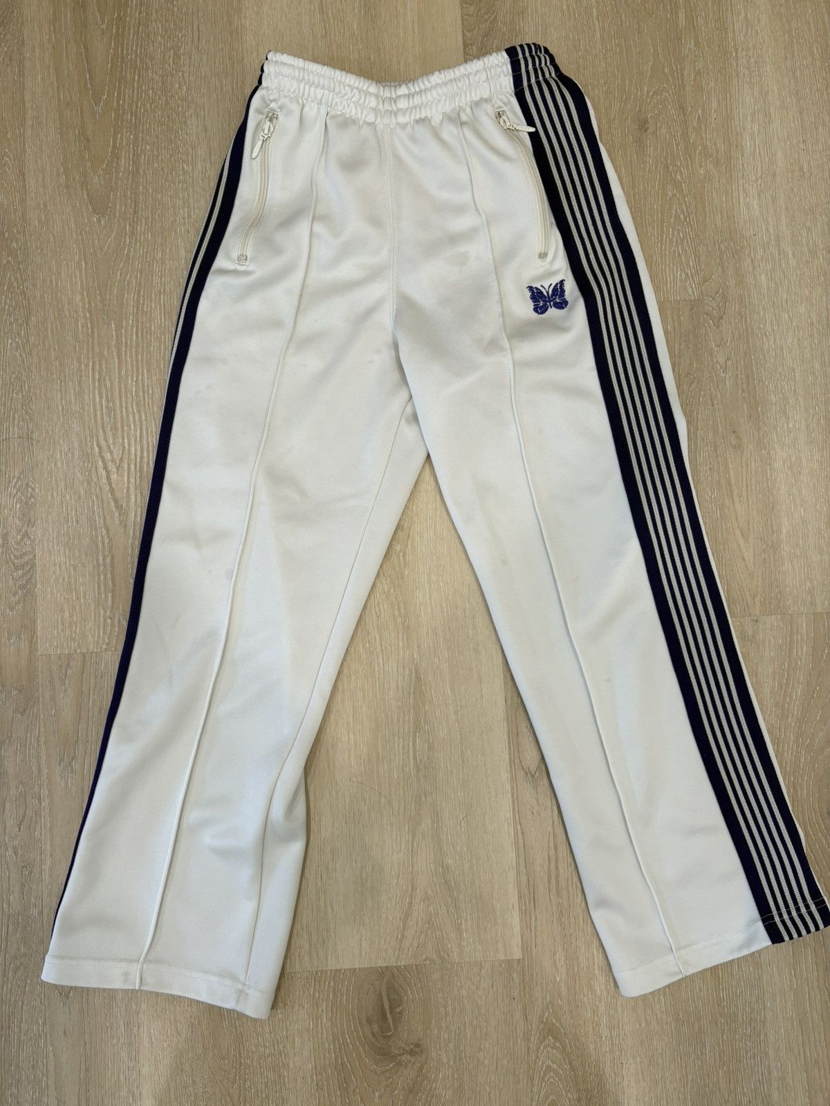 Needles Needles Straight/Bootleg Trackpants in White and Purple Size US 30 / EU 46 - 2 Thumbnail