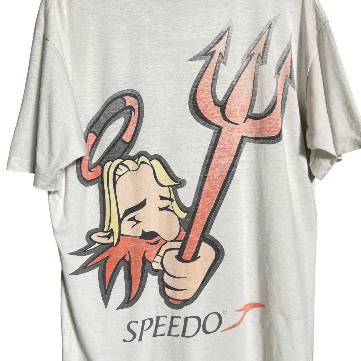 Speedo × Vintage Vintage 90s Speedo Devil Single Stitch Tee Size US XL / EU 56 / 4 - 3 Thumbnail