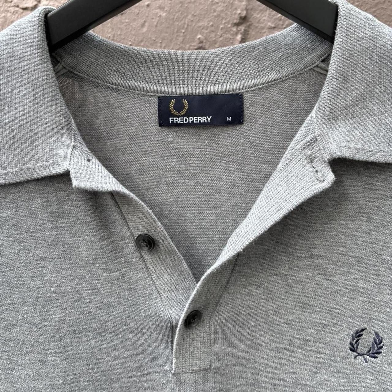 Fred Perry Fred Perry Grey Striped Wool Knit Sweater Polo Shirt Size US M / EU 48-50 / 2 - 5 Thumbnail