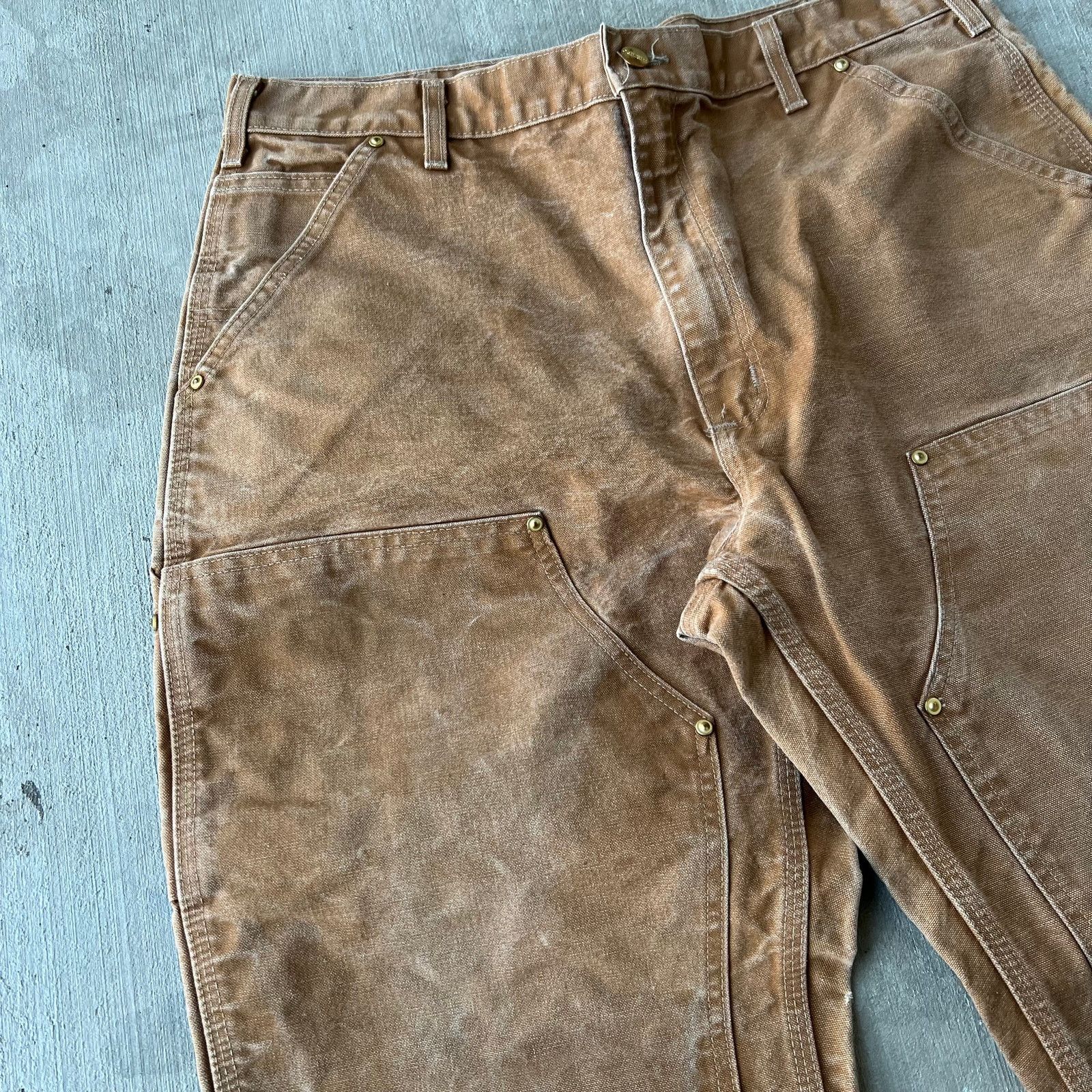 Carhartt × Vintage Vintage Y2K Carhartt brown double knee work carpenter pants Size US 34 / EU 50 - 8 Thumbnail