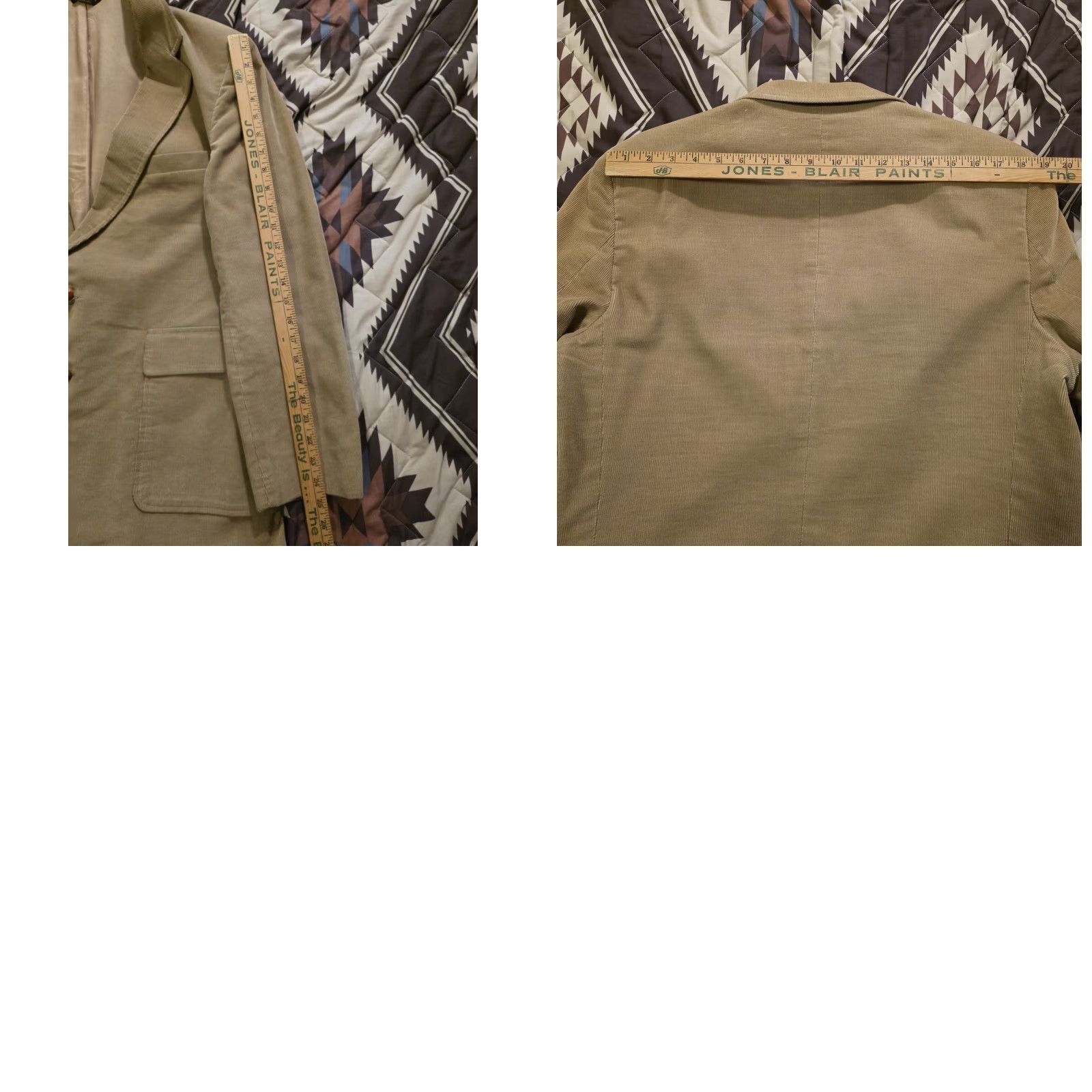 Levi's VINTAGE Levi's Blazer Mens Khaki Corduroy Suede Elbow Pads 44R Beige Notch Lapel Single-Breasted 2 Piece Men Size 44R - 9 Thumbnail