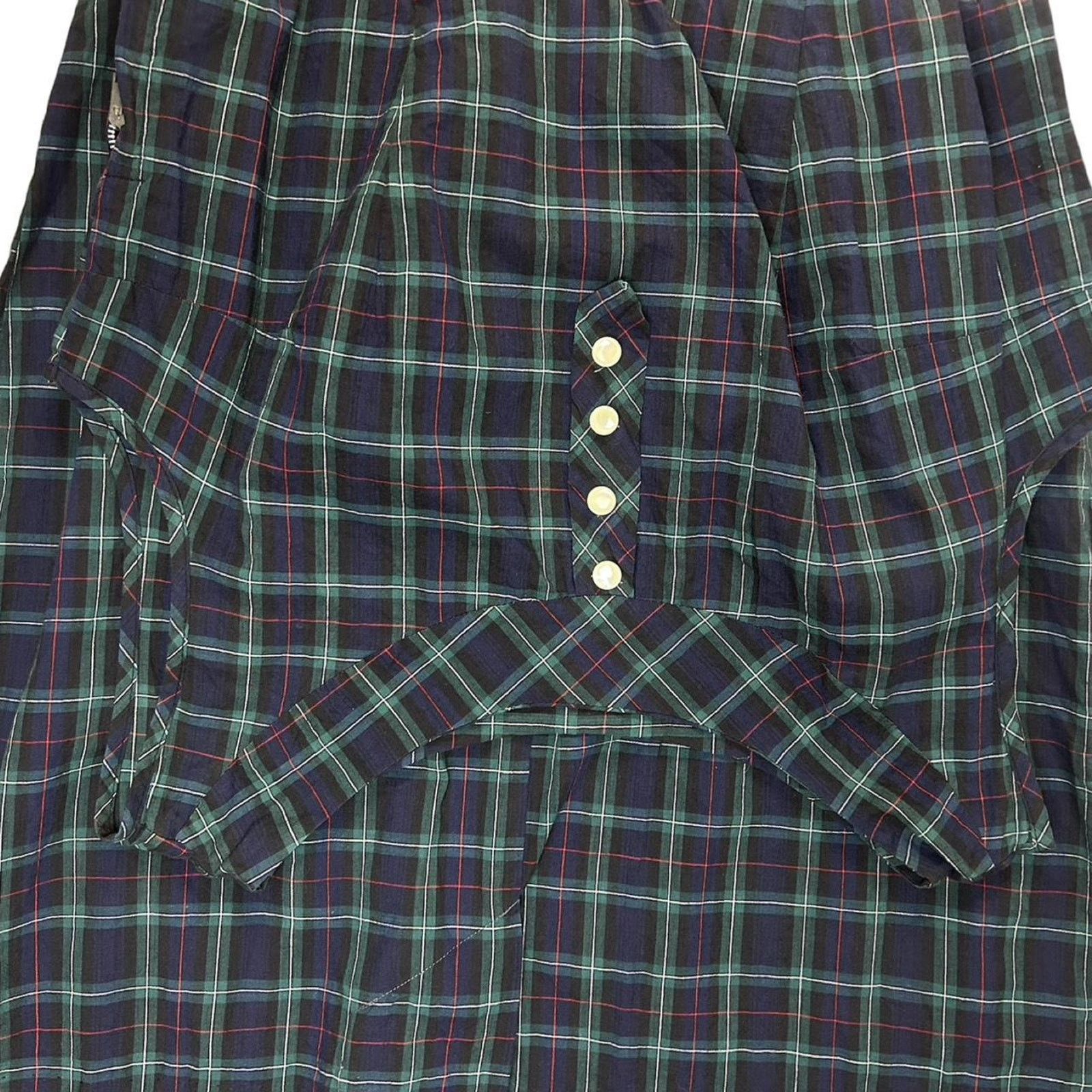 Vintage 50s vintage dress plaid by county fair navy green Size M / US 6-8 / IT 42-44 - 3 Thumbnail