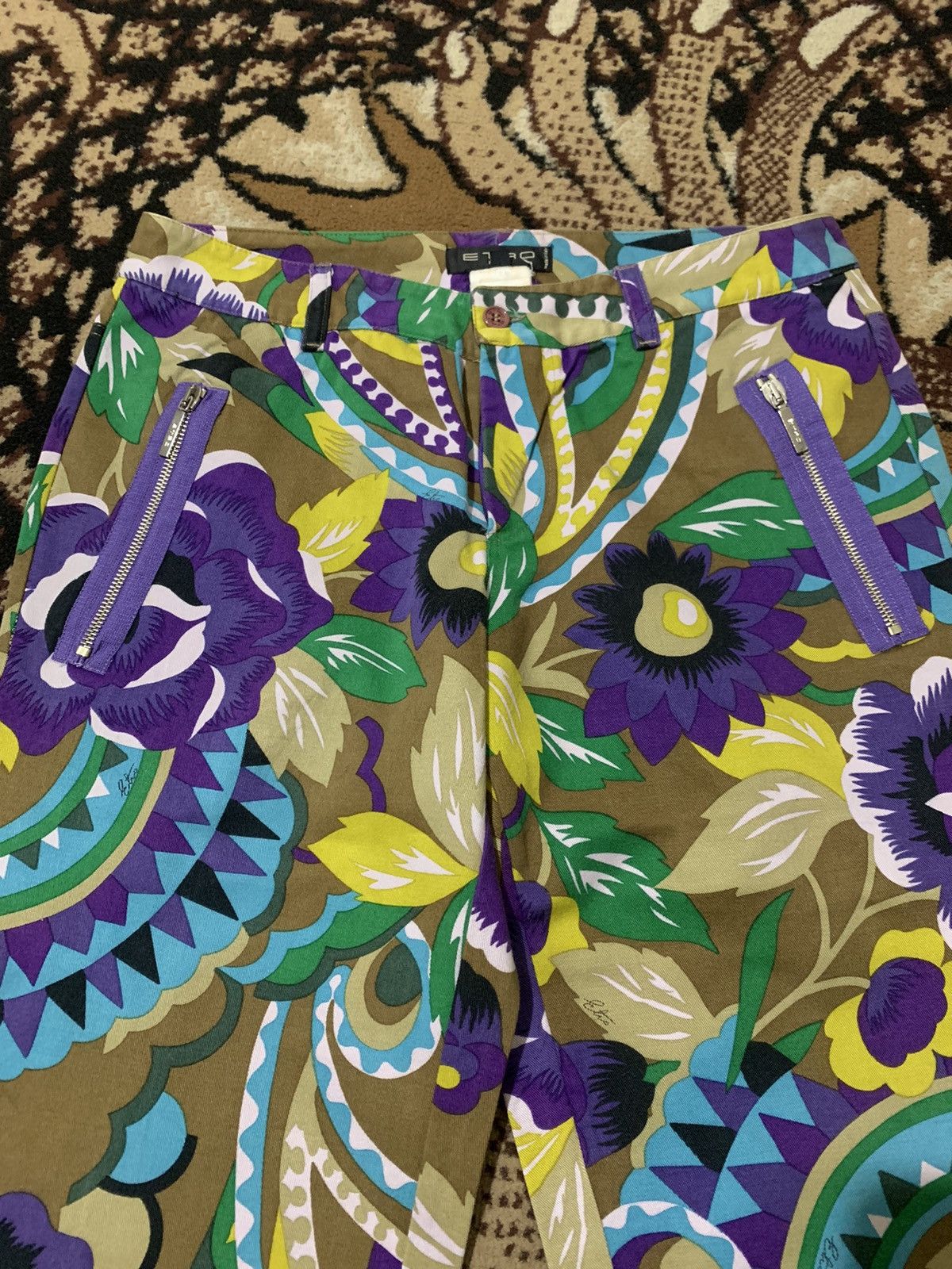 Etro Vintage Etro Milano Floral Pants Size 31" - 3 Thumbnail