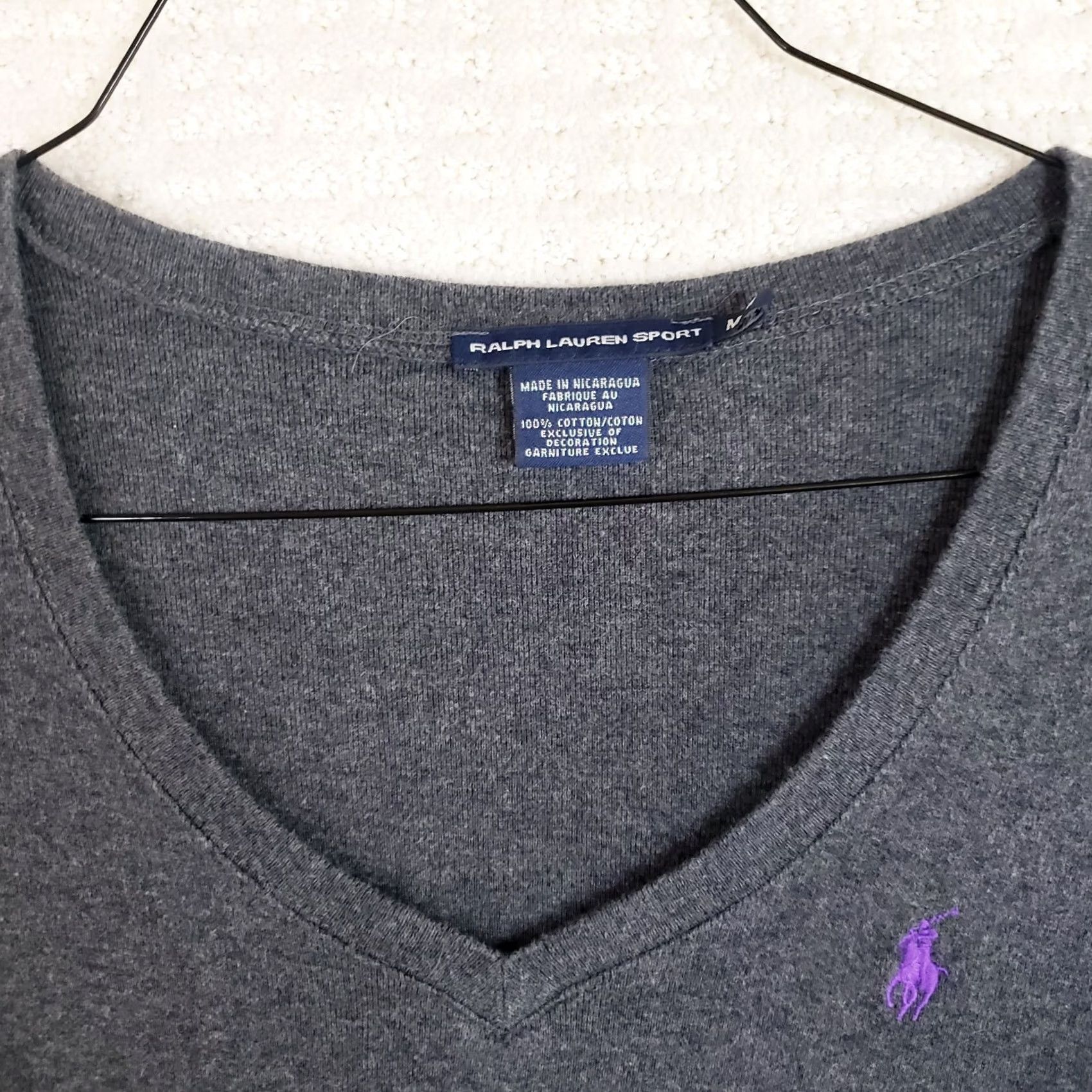 Polo Ralph Lauren Polo Ralph Lauren Women's M Dark Gray Sport Top Tee Pony Logo Scoop Neck Size M / US 6-8 / IT 42-44 - 3 Thumbnail