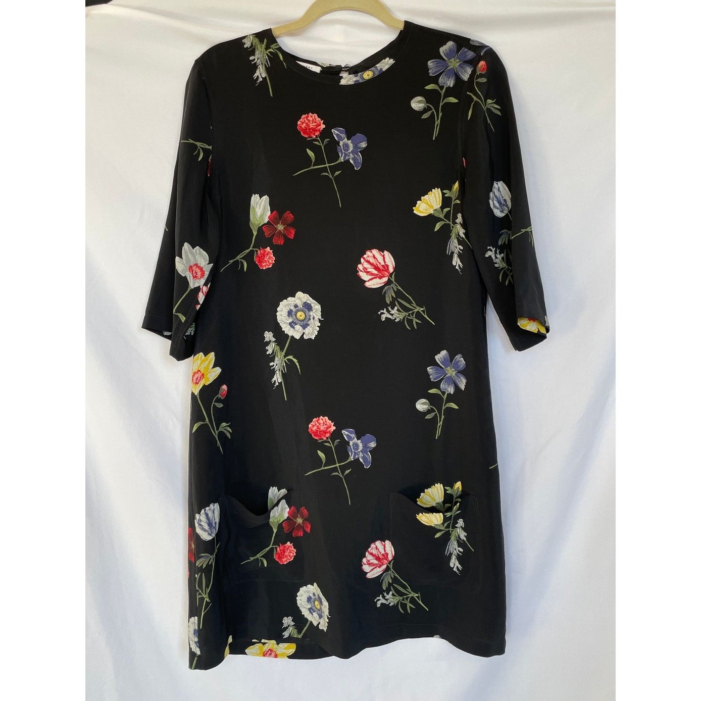 Equipment Equipment Femme Aubrey Silk Black Floral Mini Dress, Small Size S / US 4 / IT 40 - 3 Thumbnail