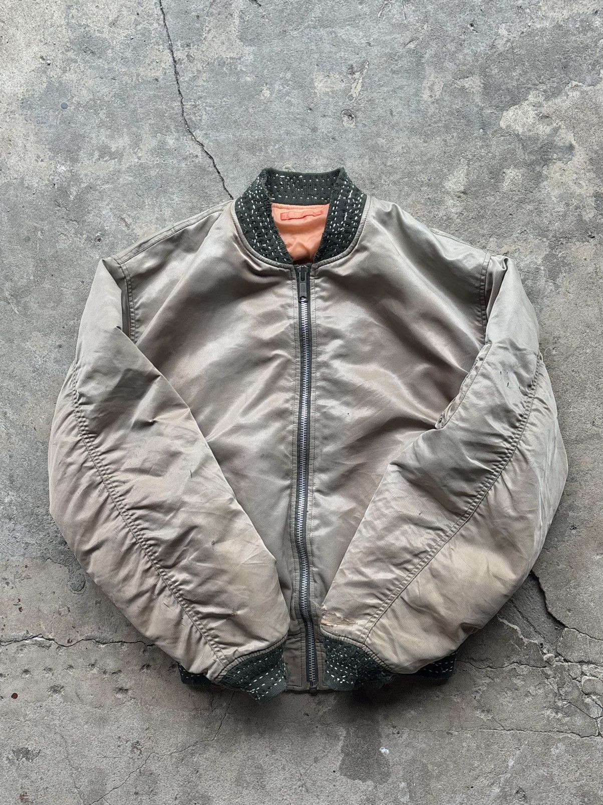 Other Distressed!! Sashiko MA-1 Bomber Flight Jacket 1 of 1 Size US XL / EU 56 / 4 - 3 Thumbnail