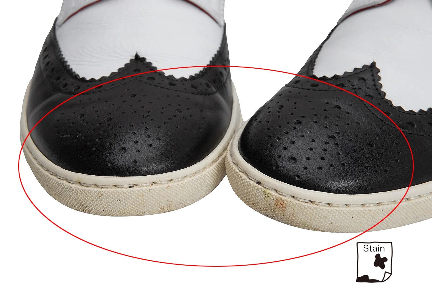 Junya Watanabe Wingtip Leather Shoes in Black and White, Size 26 Size US 8 / EU 41 - 3 Thumbnail