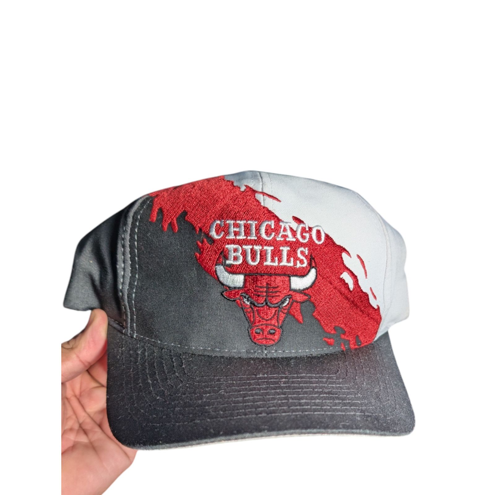 Vintage Chicago Bulls Splash Logo Athletic Snapback Logo 7