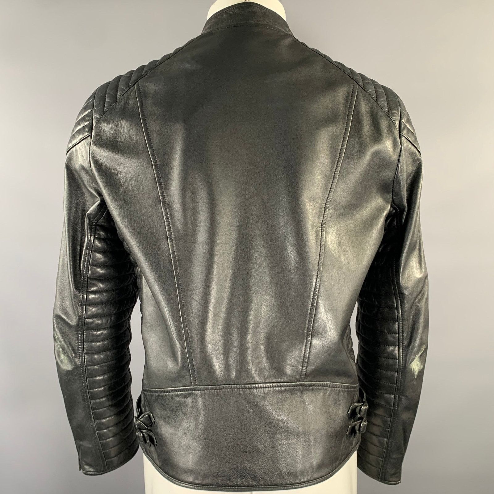 Scotch & Soda SCOTCH AND SODA Size M Black Leather Moto Racer Jacket Size US M / EU 48-50 / 2 - 4 Thumbnail