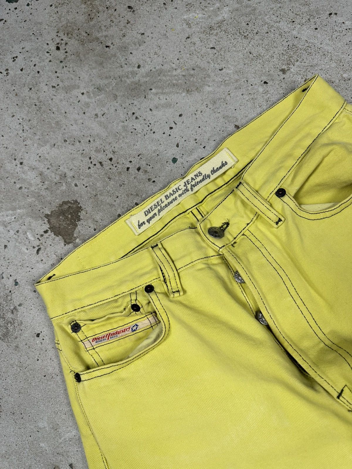 Diesel × Vintage Vintage 2001 Diesel Fellow Yellow Denim Pants Jeans Y2K Size US 30 / EU 46 - 9 Thumbnail