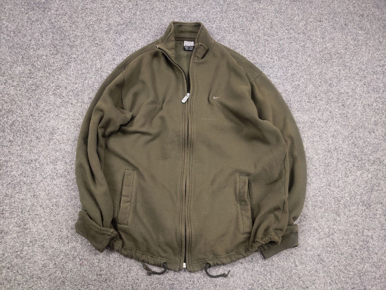 Nike Vintage Nike Y2K Style Swoosh Zip Military Olive Sweatshirt Size US M / EU 48-50 / 2 - 2 Thumbnail