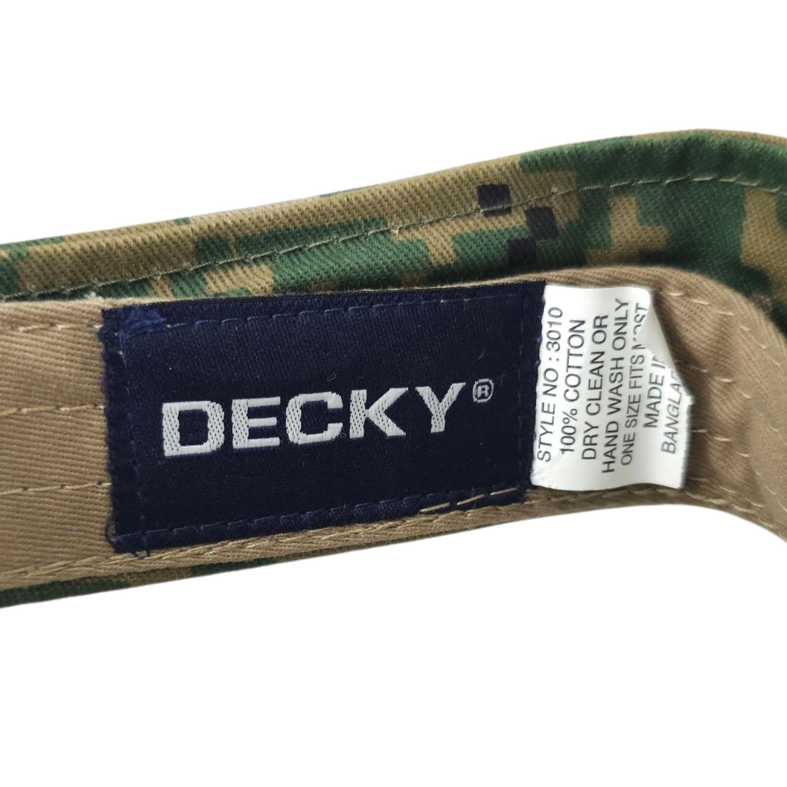 Decky BG Camo Visor Decky Adjustable Strapback Cap Hunting Hat Size ONE SIZE - 8 Thumbnail