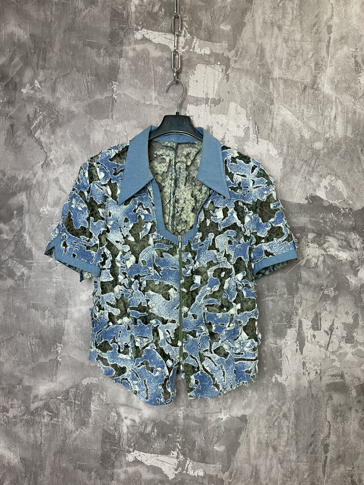 Vintage Vintage mesh Net button up avant garde y2k Size M / US 6-8 / IT 42-44 - 1 Thumbnail