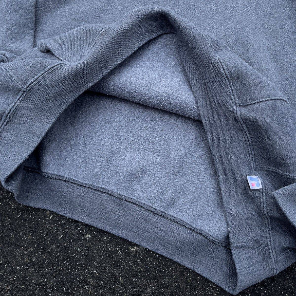 Russell Athletic × Vintage Vintage Y2K RUSSELL ATHLETIC Blank Smoke Grey Hoodie Size US XXL / EU 58 / 5 - 4 Thumbnail