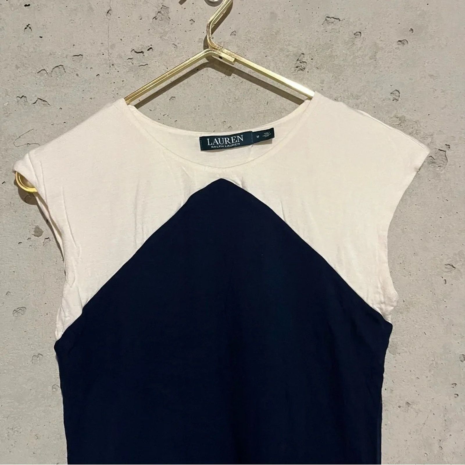 Lauren Ralph Lauren Lauren Ralph Lauren Colorblock Shirt Navy Cream Size M Size M / US 6-8 / IT 42-44 - 5 Thumbnail