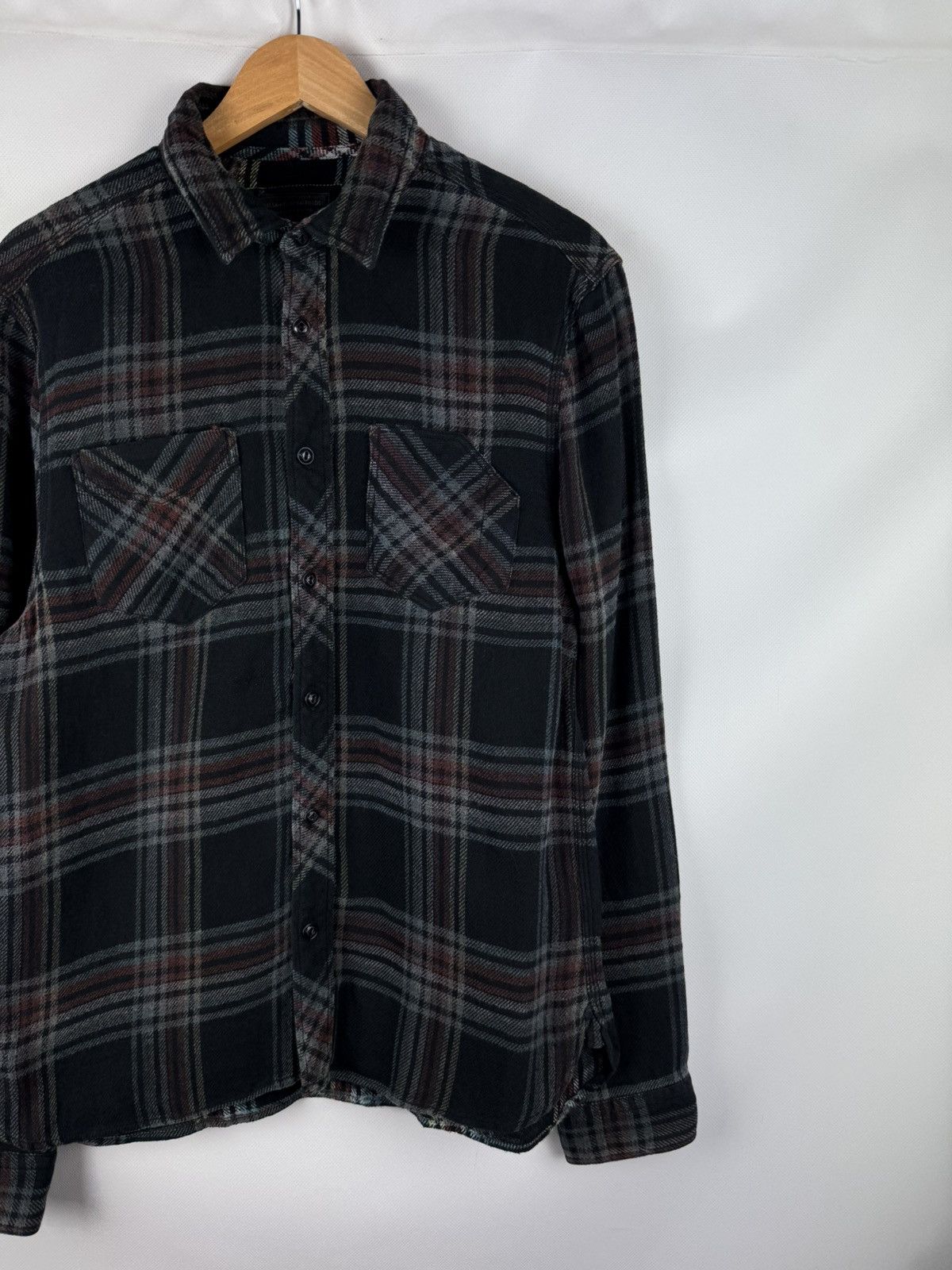 Allsaints Allsaints Finchley LS Men’s Plaid Flannel Button Up Shirt Size US L / EU 52-54 / 3 - 3 Thumbnail