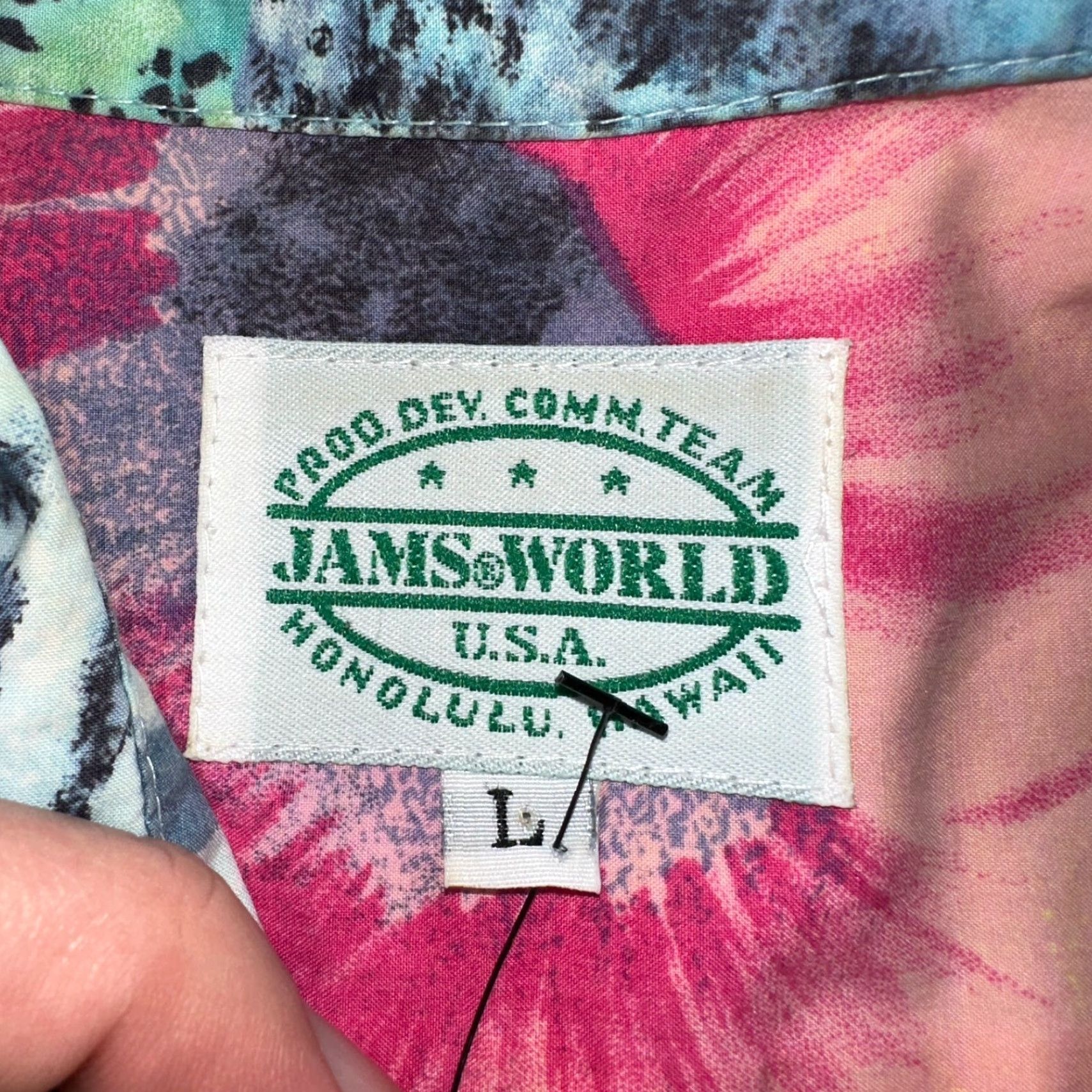 Jams World VINTAGE Jams World Tropicana Floral Men's Hawaiian Button Large Shirt USA Made Size US L / EU 52-54 / 3 - 6 Thumbnail