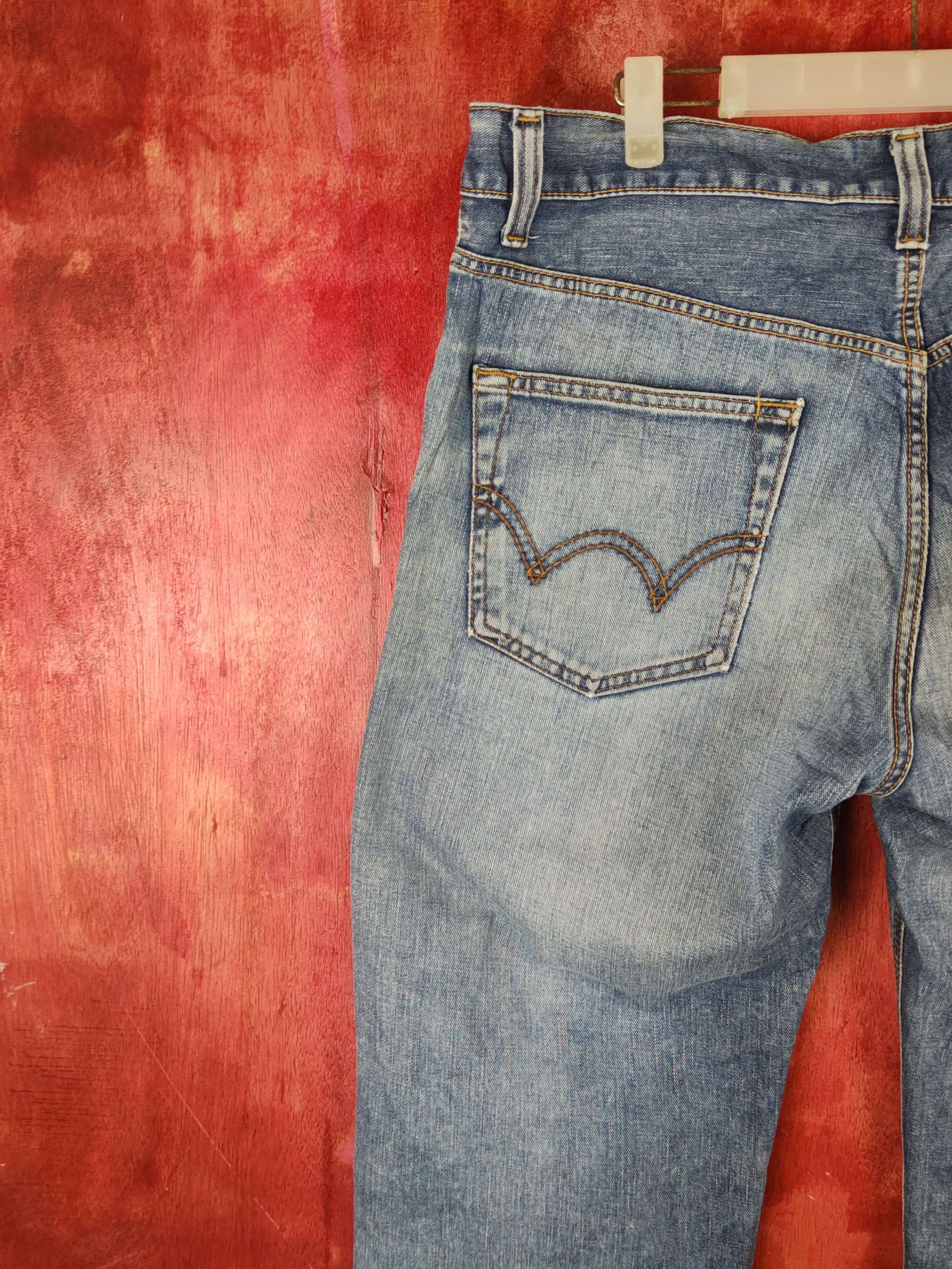 Edwin Edwin Blue Faded Distressed Ripped Jeans #S1662 Size US 36 / EU 52 - 11 Thumbnail