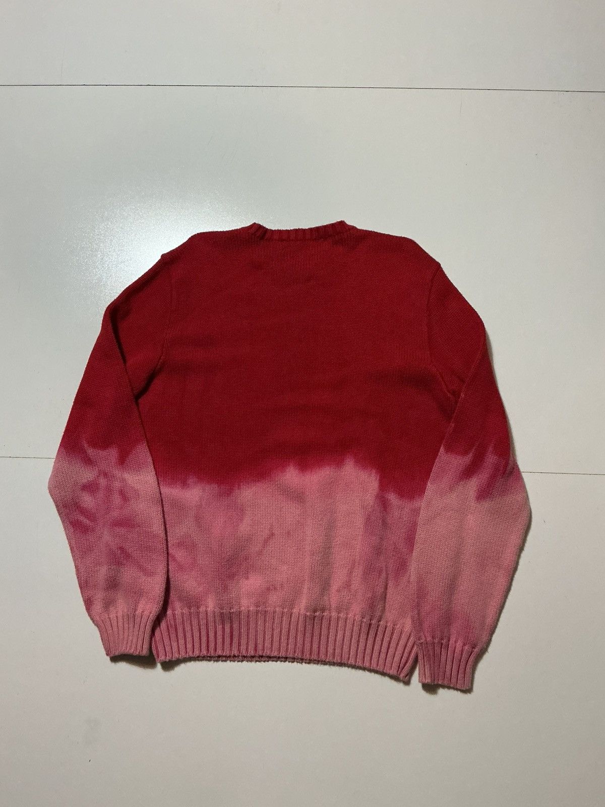 Polo Ralph Lauren Vintage Polo Ralph Lauren Bleach Dyed Cotton Knit Sweater Size US M / EU 48-50 / 2 - 2 Thumbnail
