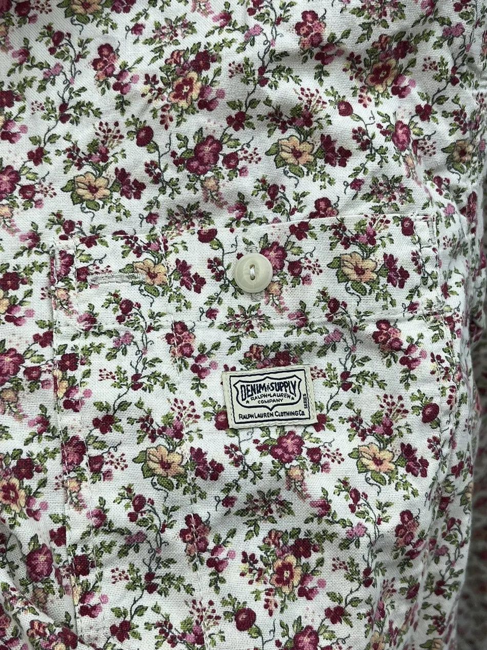 Denim & Supply Ralph Lauren Denim & Supply Ralph Lauren Floral Pattern Button Up Shirt Size US XL / EU 56 / 4 - 2 Thumbnail