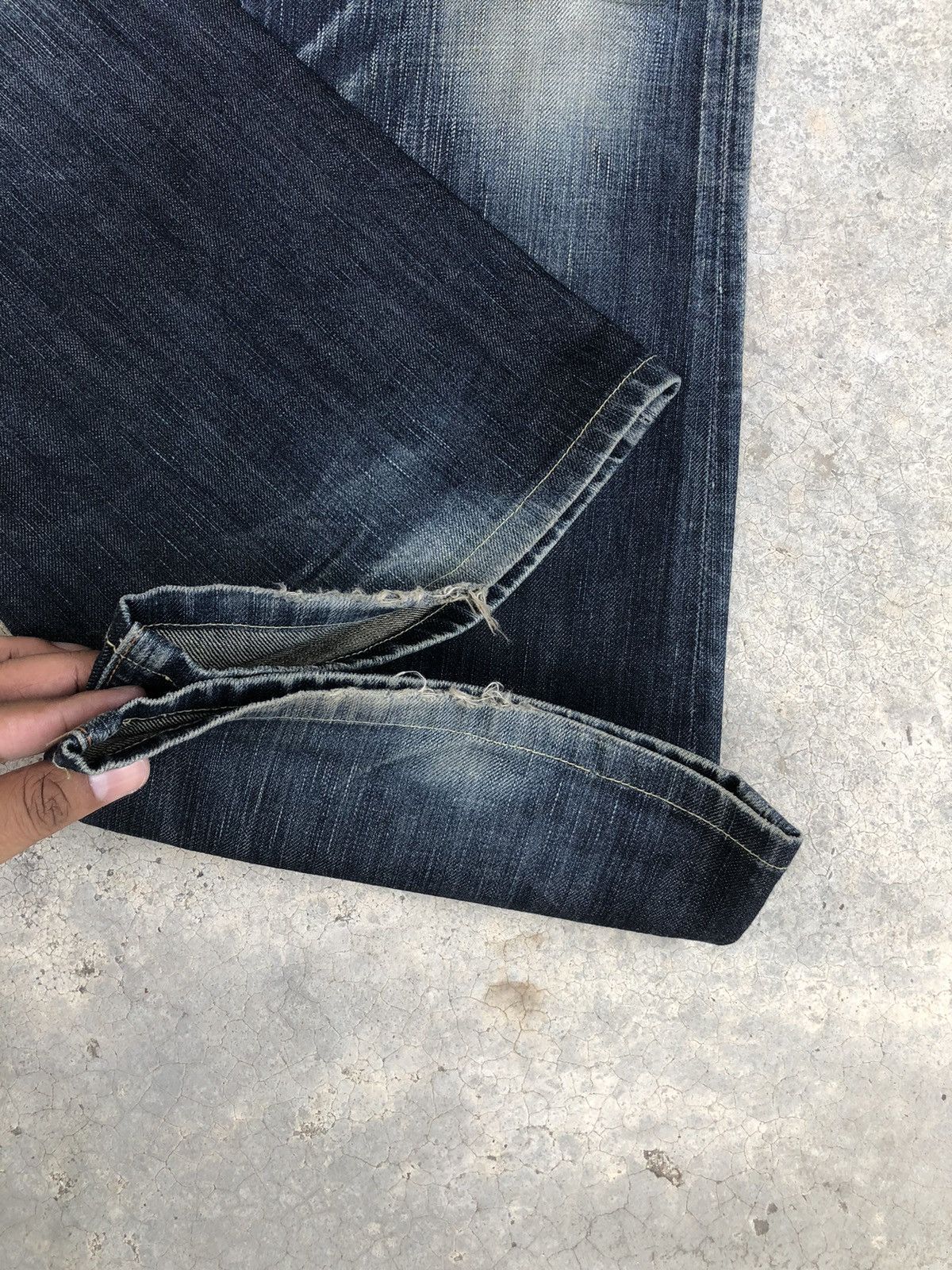 If Six Was Nine Japanese Edwin 503 Blue Trip Flared Jeans Distressed Jeans Size US 32 / EU 48 - 13 Thumbnail