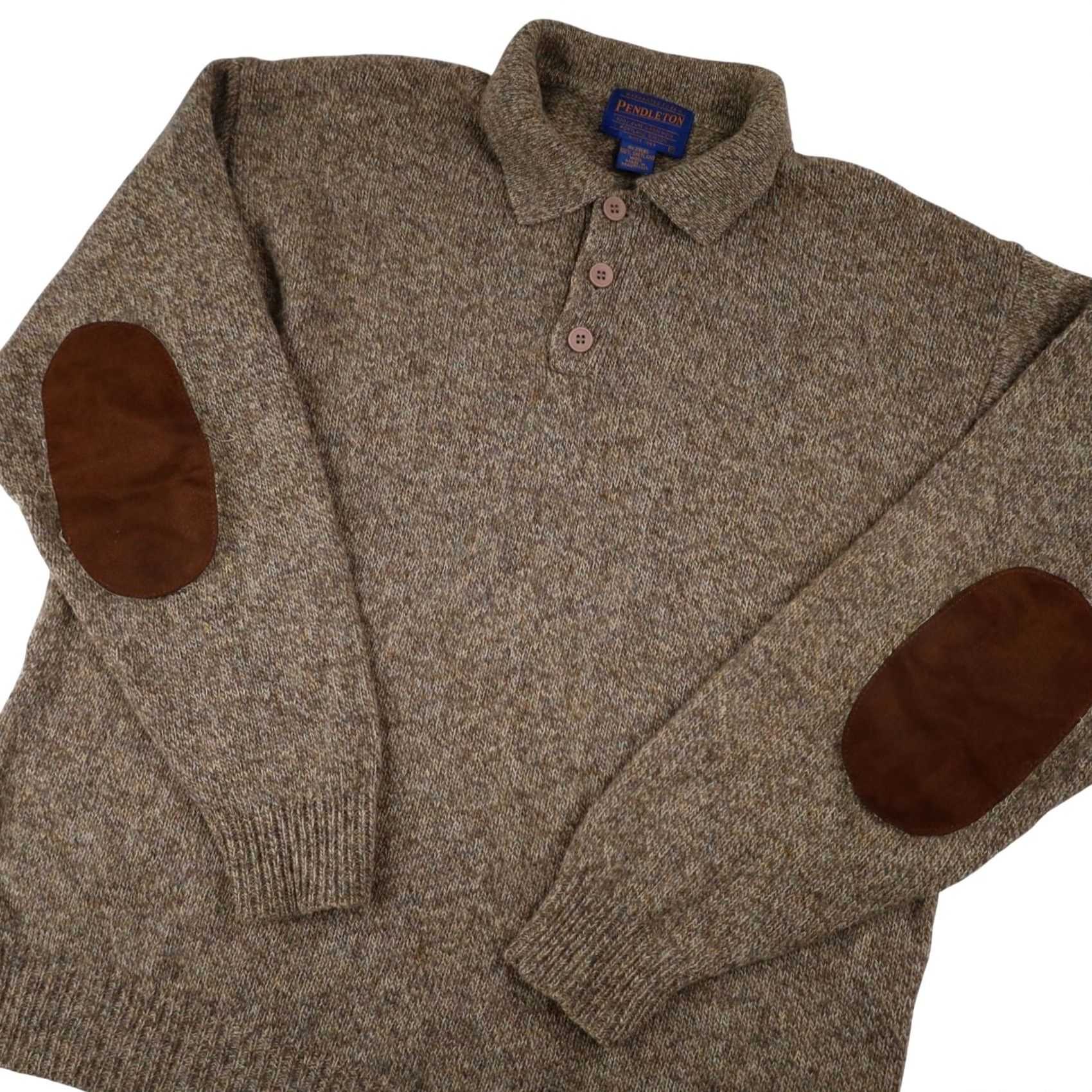 Pendleton Pendleton %100 Shetland Wool Knit Sweater Pullover Mens Beige M Size US M / EU 48-50 / 2 - 2 Thumbnail