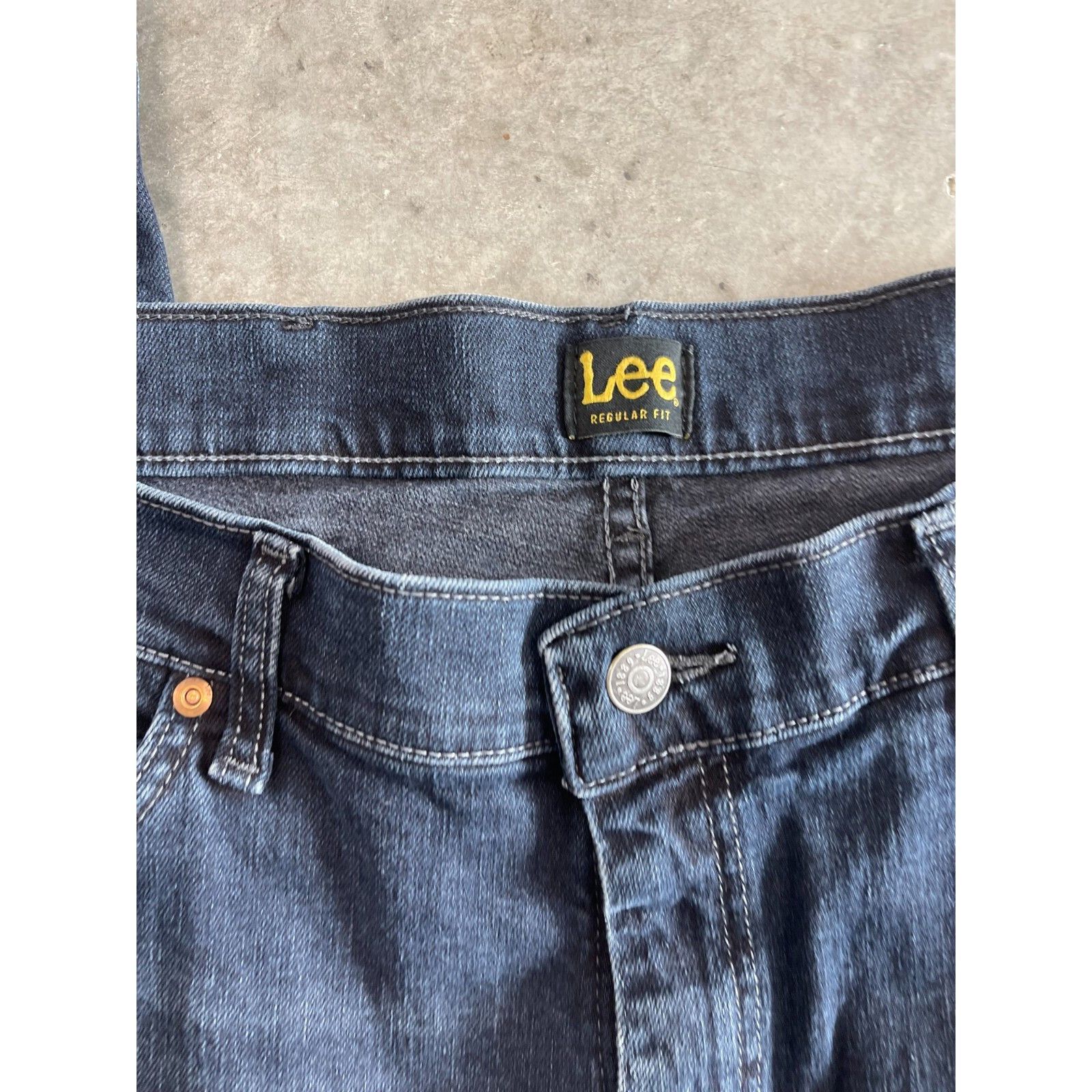 Lee VTG Y2K 90S LEE DENIM 38 X 32 STRAIGHT LEG SKATER BAGGY BLUE Size US 38 / EU 54 - 3 Thumbnail