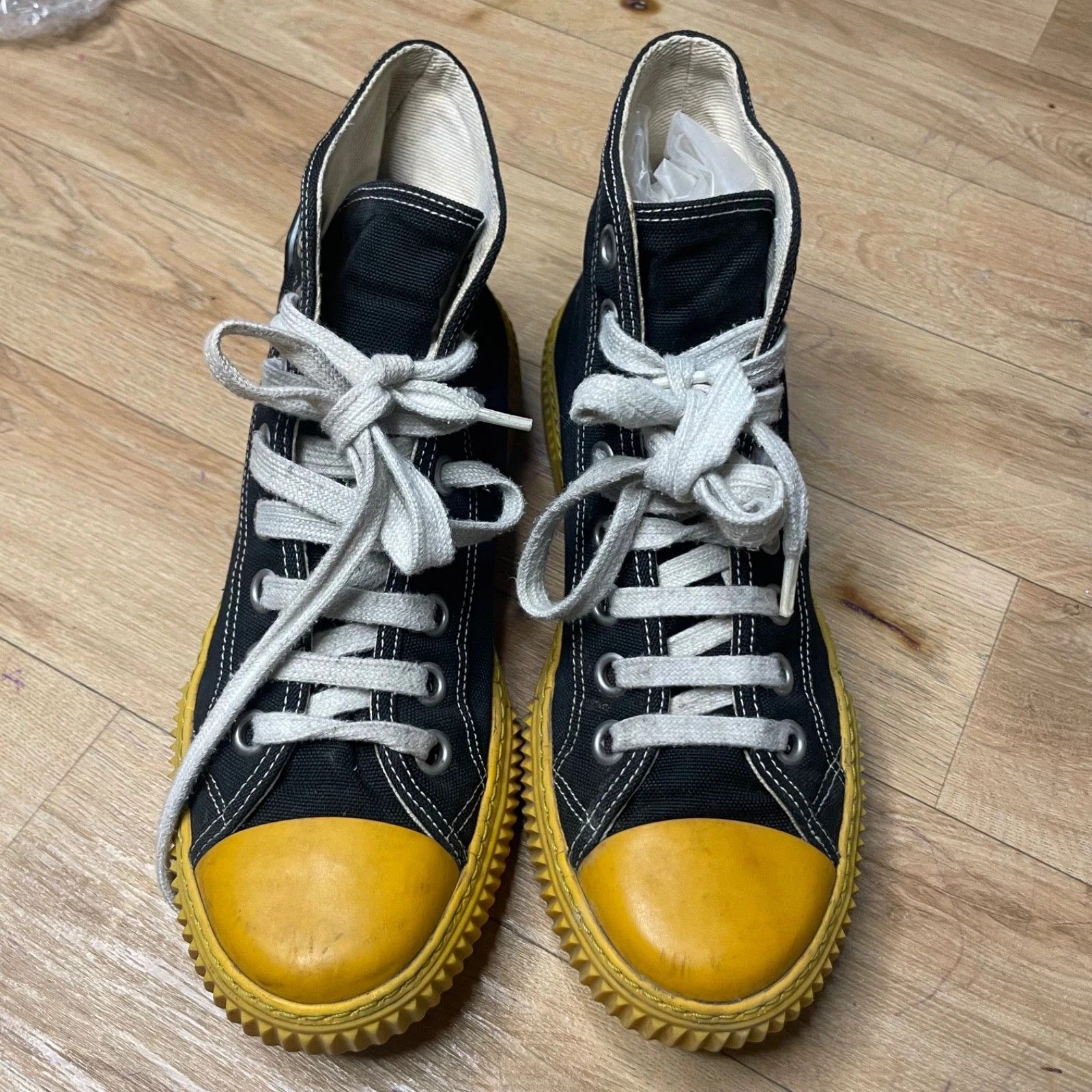 Prada vintage Prada Stratus High top Sneakers canvas SHOES BLACK Size US 6 / IT 36 - 5 Thumbnail
