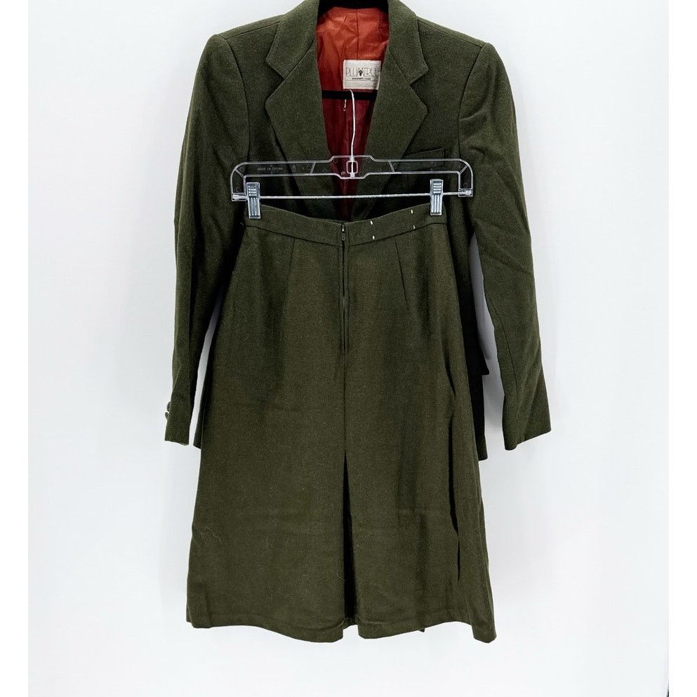 Other Vintage Plum Tree army green blazer skirt Canada size XS Size 22" - 3 Thumbnail