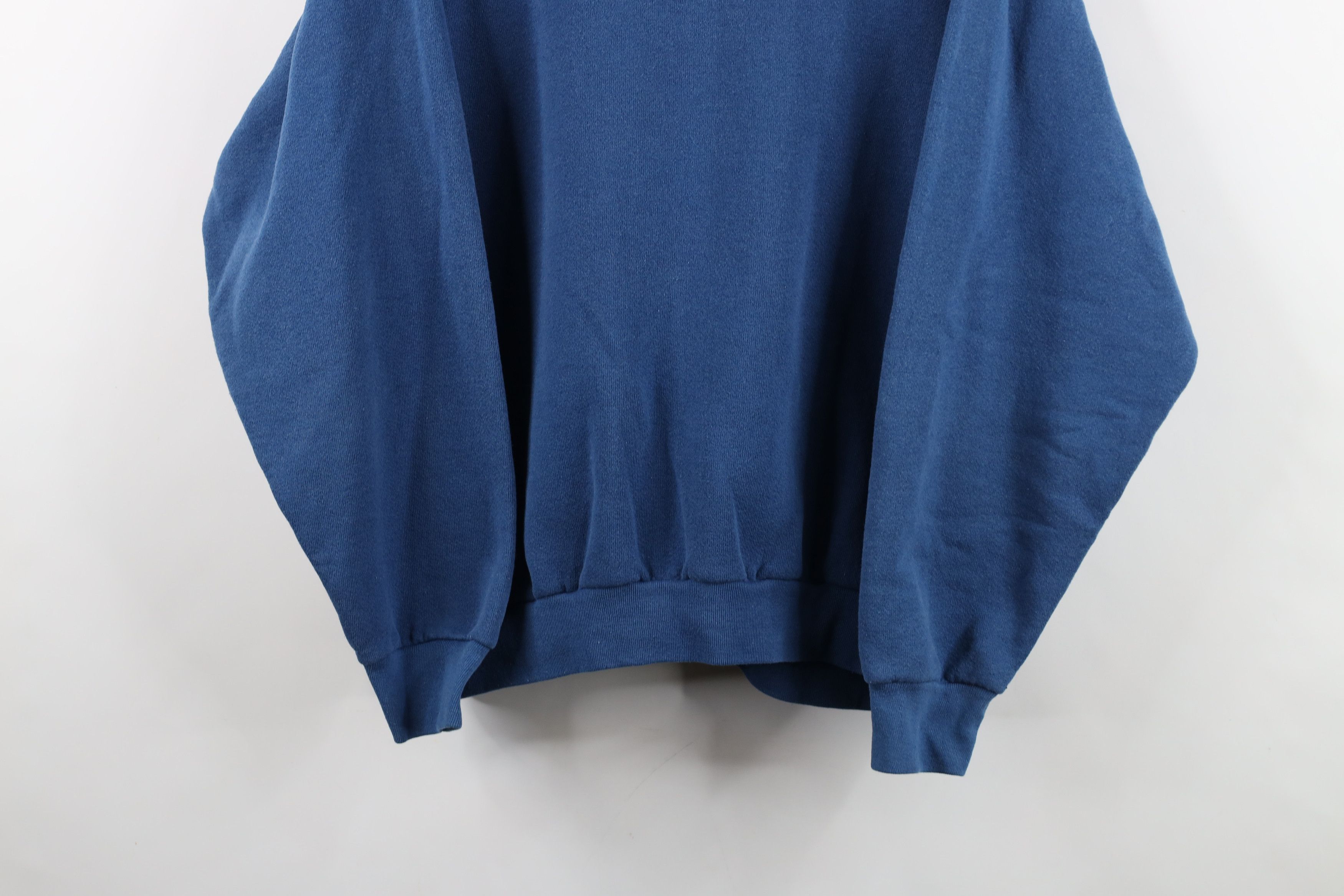 Vintage Vintage 90s Streetwear Raglan Crewneck Sweatshirt Blue USA Size US XL / EU 56 / 4 - 3 Thumbnail