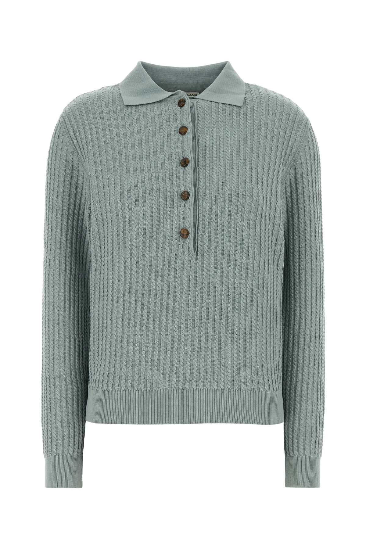 Blaze Sea Green Silk Blend Polo Shirt Size XS / US 0-2 / IT 36-38 - 1 Thumbnail