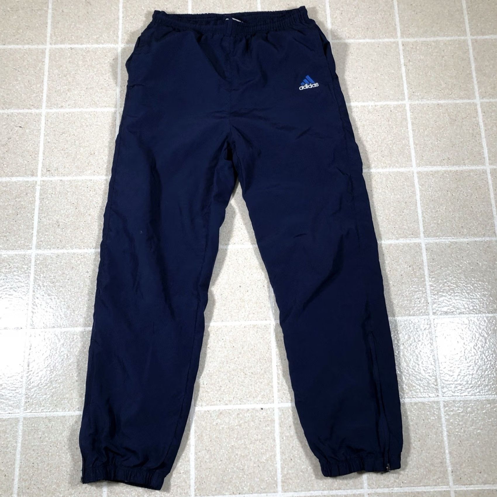 Adidas VINTAGE Adidas Blue Windbreaker Sweatpants Striped 90s Men's Small Pants Sweatpants Men XS? Size US 29 - 2 Thumbnail