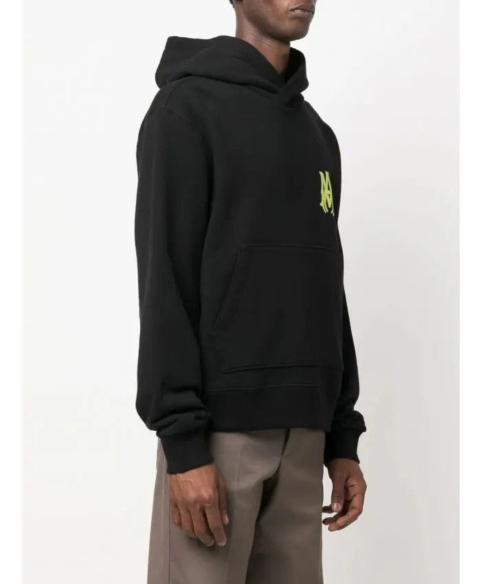 Amiri o1mle0325 MA Logo Hoodie in Black/Lime Size US XS / EU 42 / 0 - 2 Thumbnail