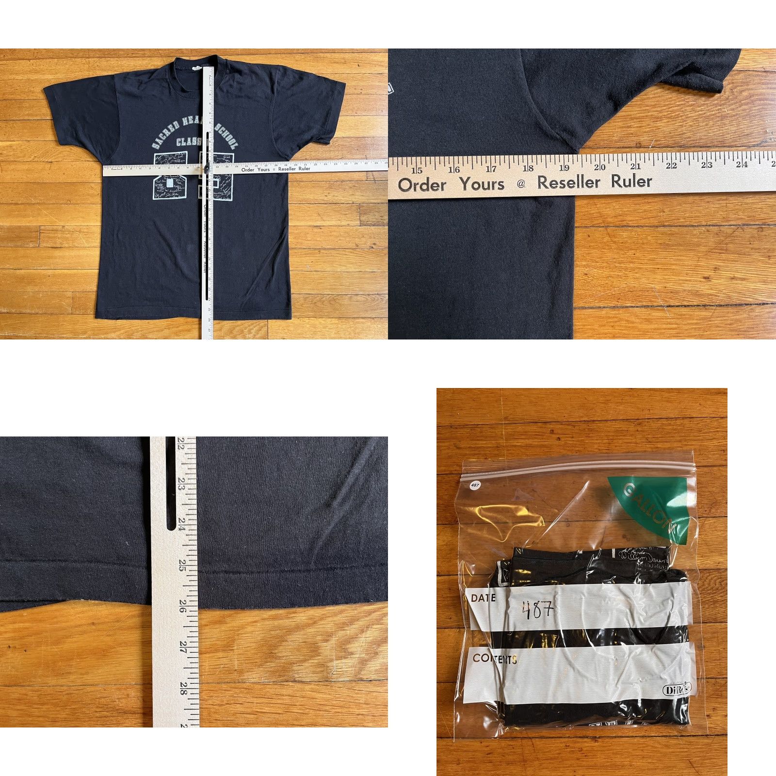 Vintage VINTAGE Sacred Heart School Class Of 1989 Shirt Men’s Large Black Single Stitch Size US L / EU 52-54 / 3 - 8 Thumbnail
