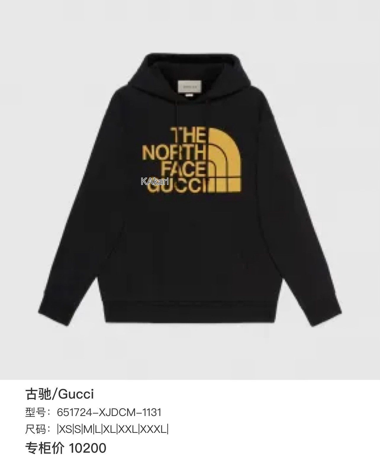 Gucci Gucci x TNF Logo Print Hoodie Size US S / EU 44-46 / 1 - 8 Thumbnail