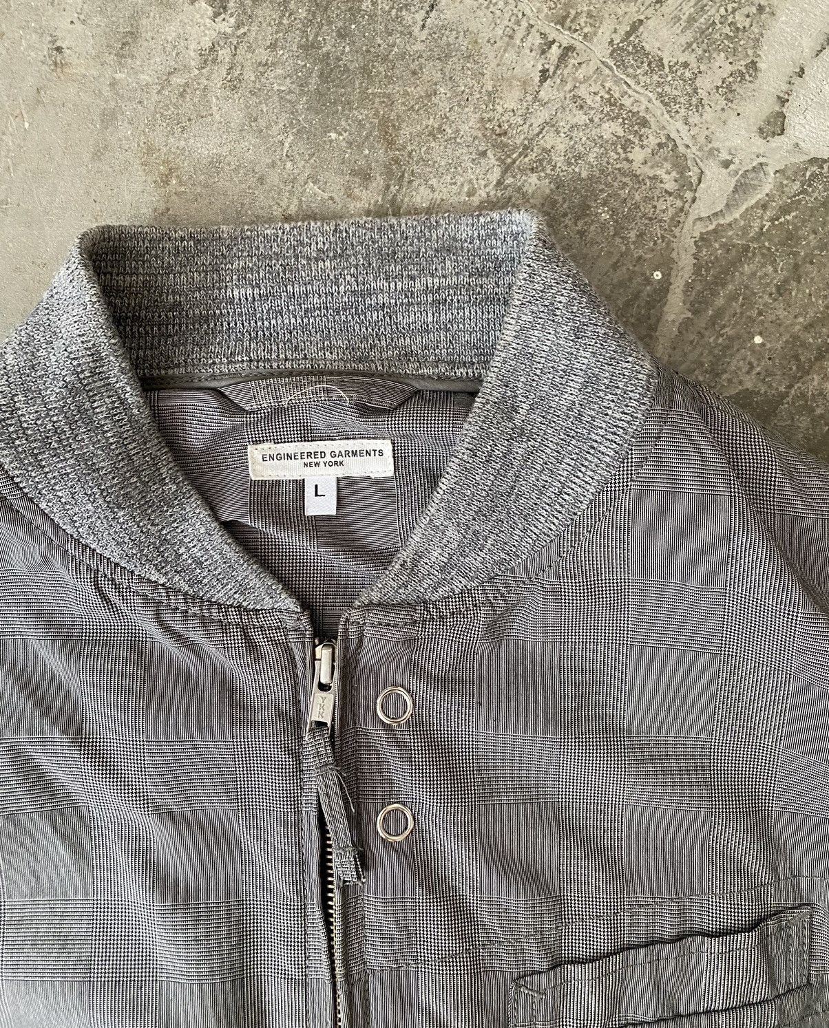 Engineered Garments Engineered Garments Grey Check Bomber Jacket Kapital Needles Size US L / EU 52-54 / 3 - 2 Thumbnail